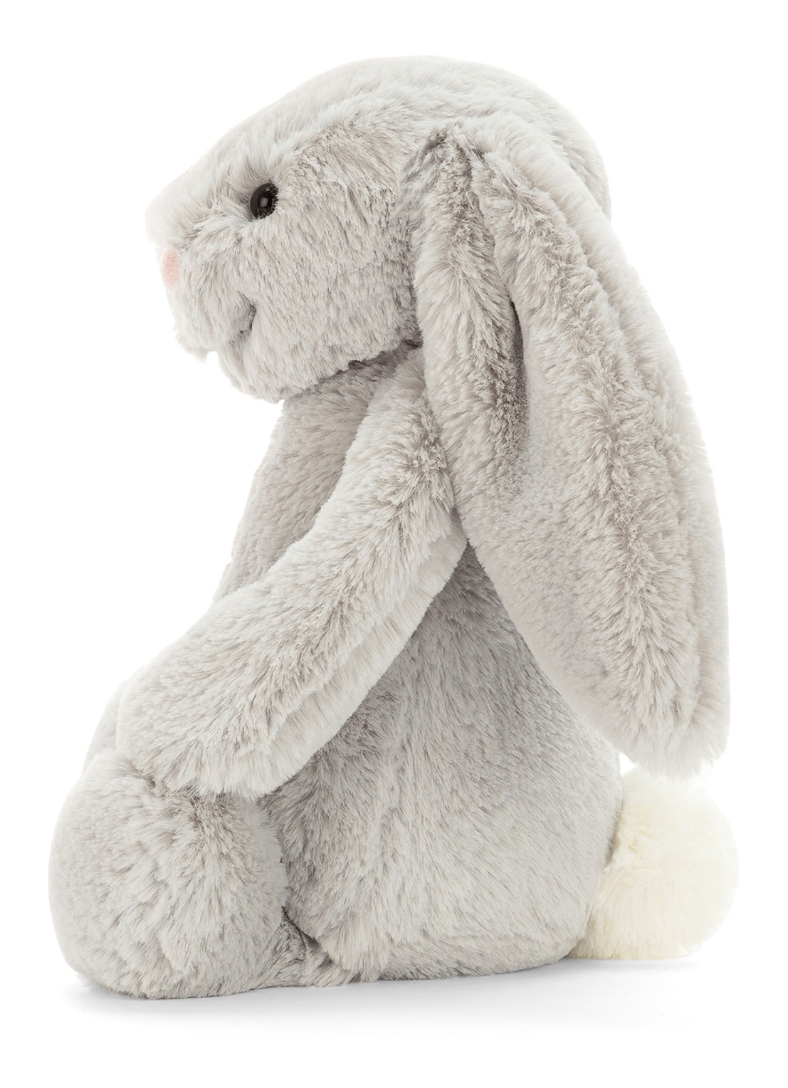 Jellycat Bashful Silver Bunny knuffel 31 cm - detail 4 grijs