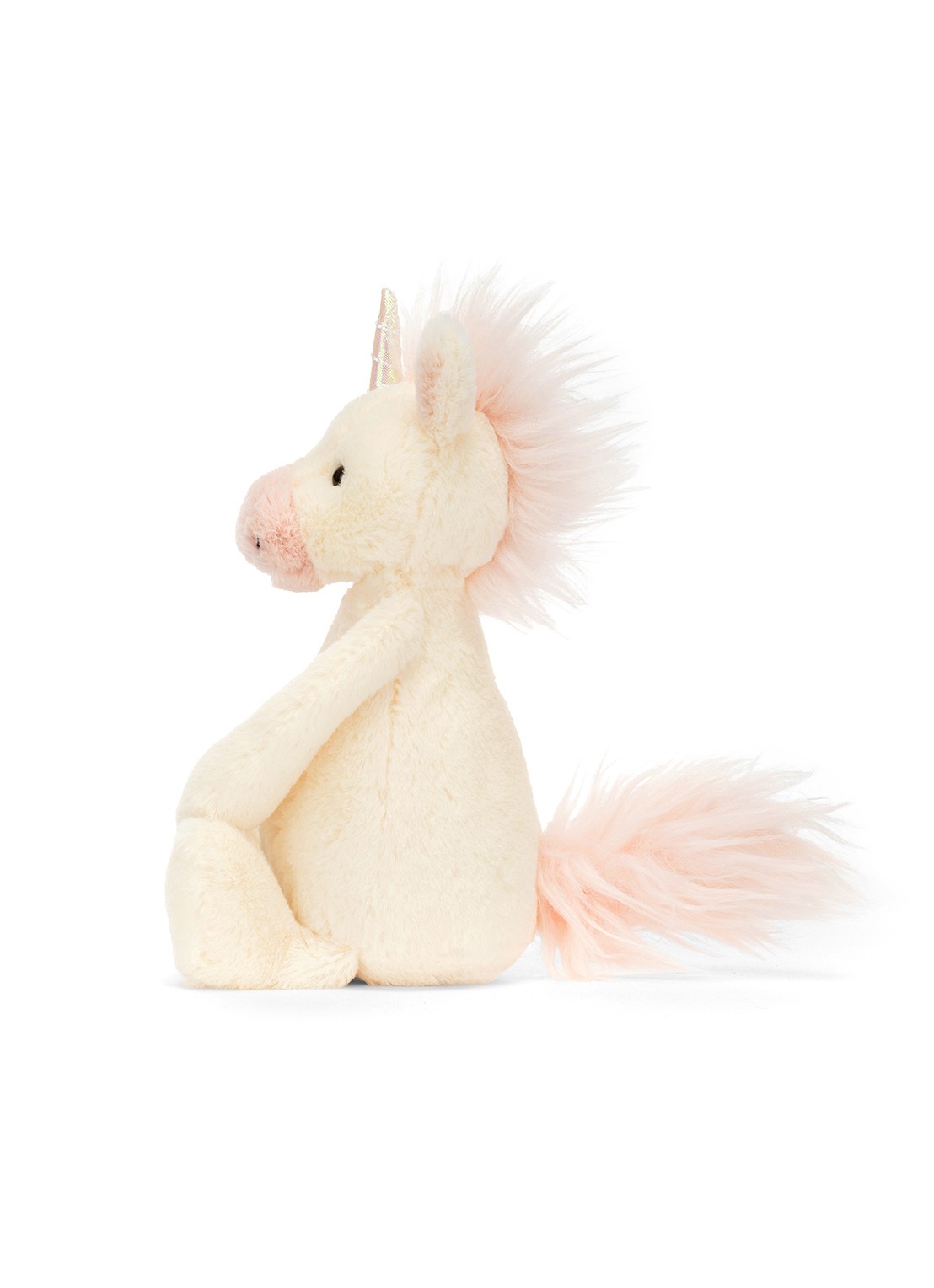 Jellycat Bashful Unicorn knuffel 18 cm - detail 4 vanillegeel