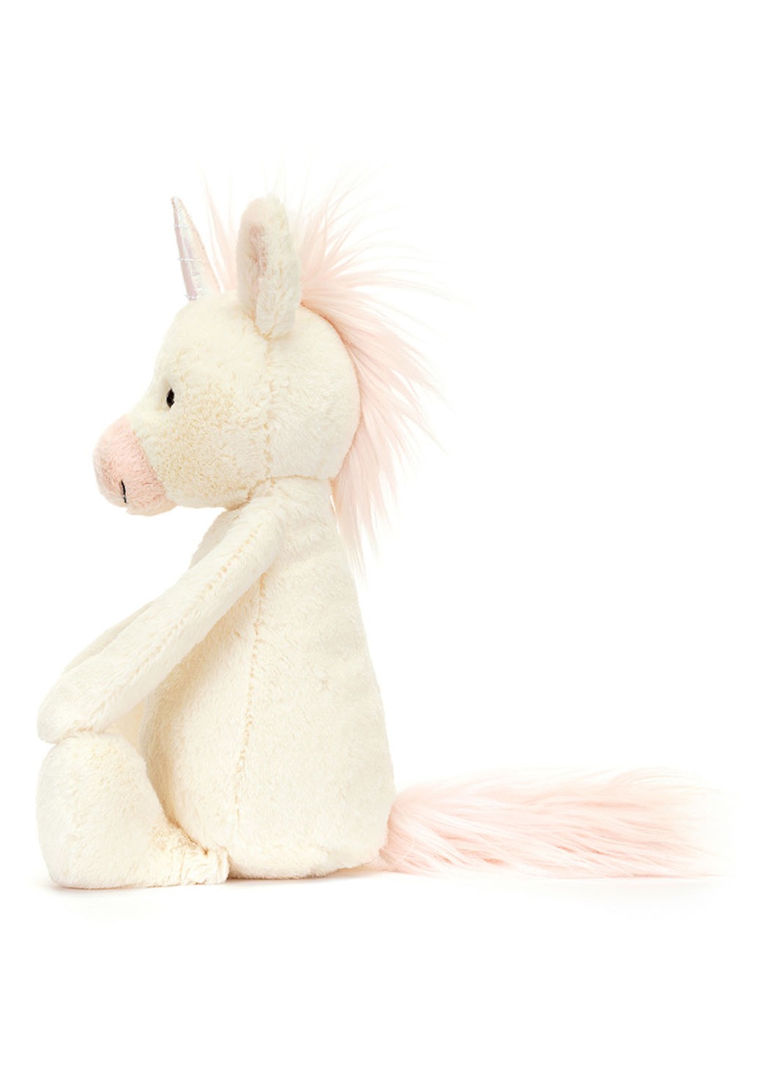 Jellycat Bashful Unicorn Original - achterkant 3 gebroken wit