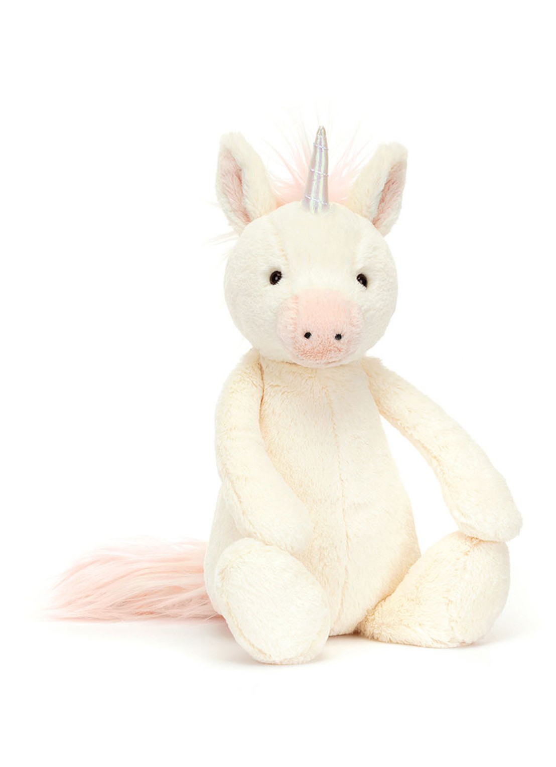 Jellycat Bashful Unicorn Original - voorkant gebroken wit