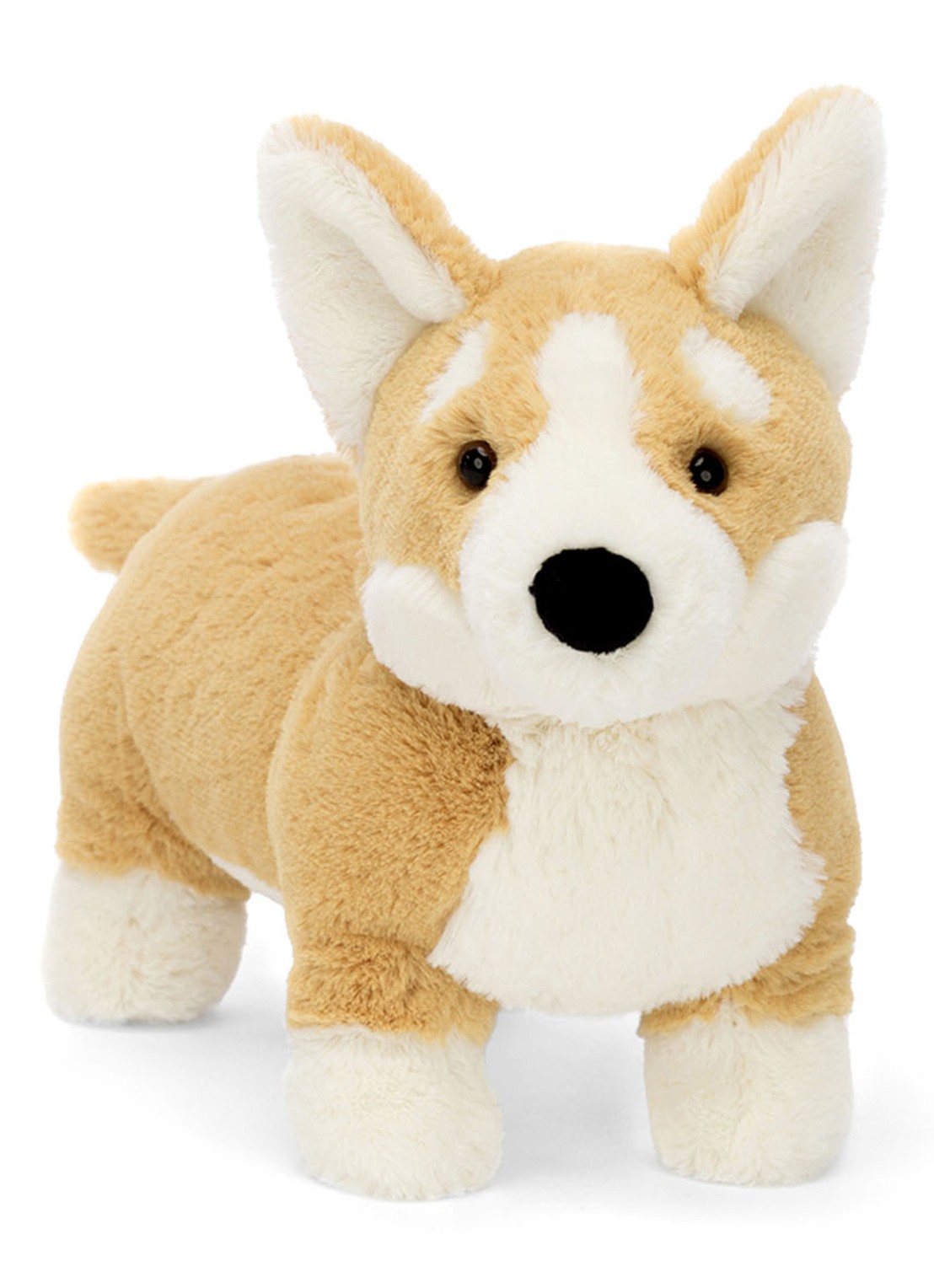 Jellycat Betty Corgi knuffel 18 cm - voorkant lichtbruin