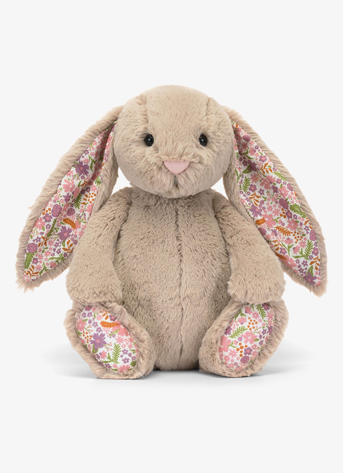 Jellycat Blossom Bunny 'Petal' knuffel 31 cm  - voorkant beige