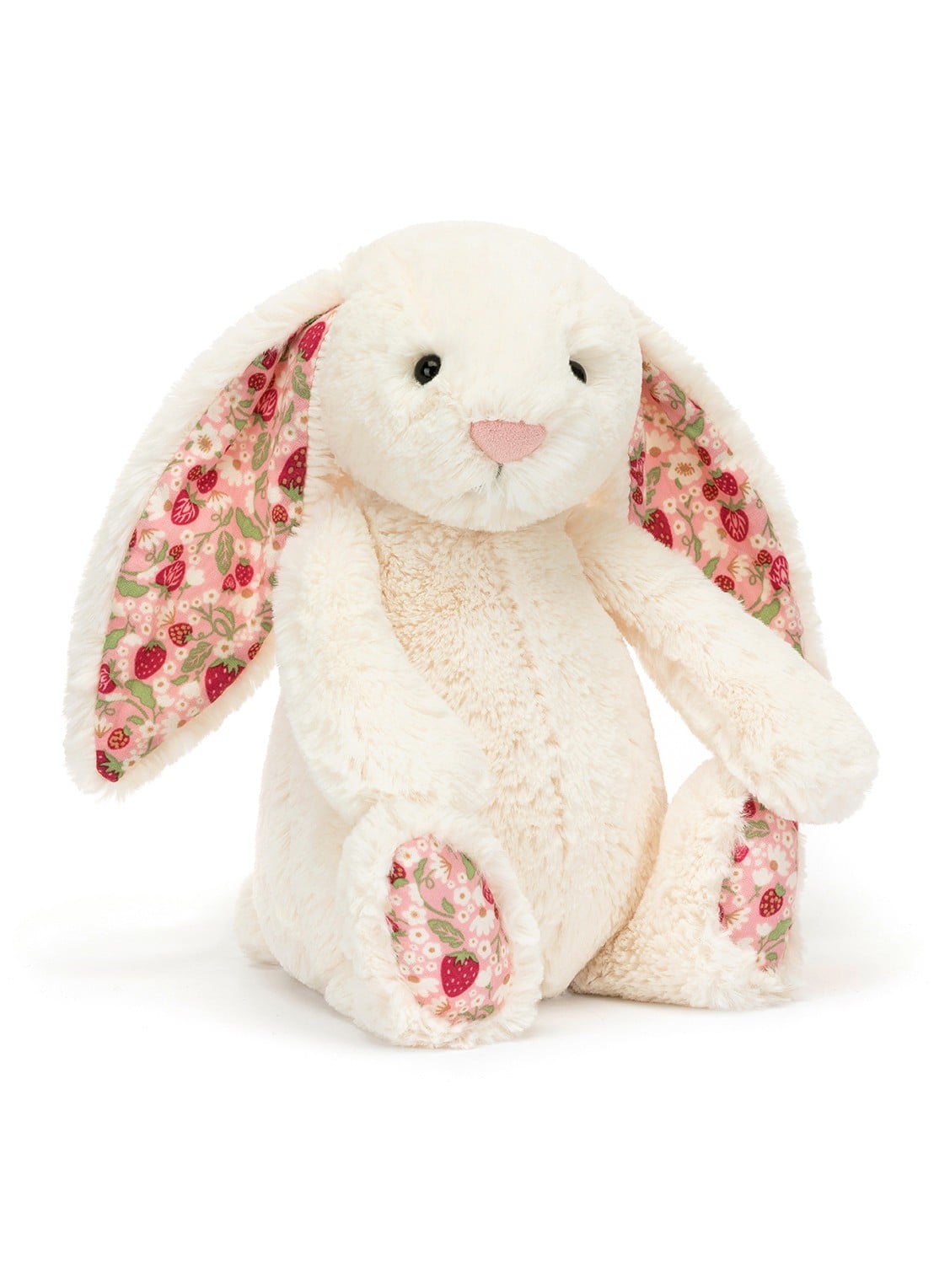 Jellycat Blossom Cream Bunny 'Berry' knuffel  - voorkant beige