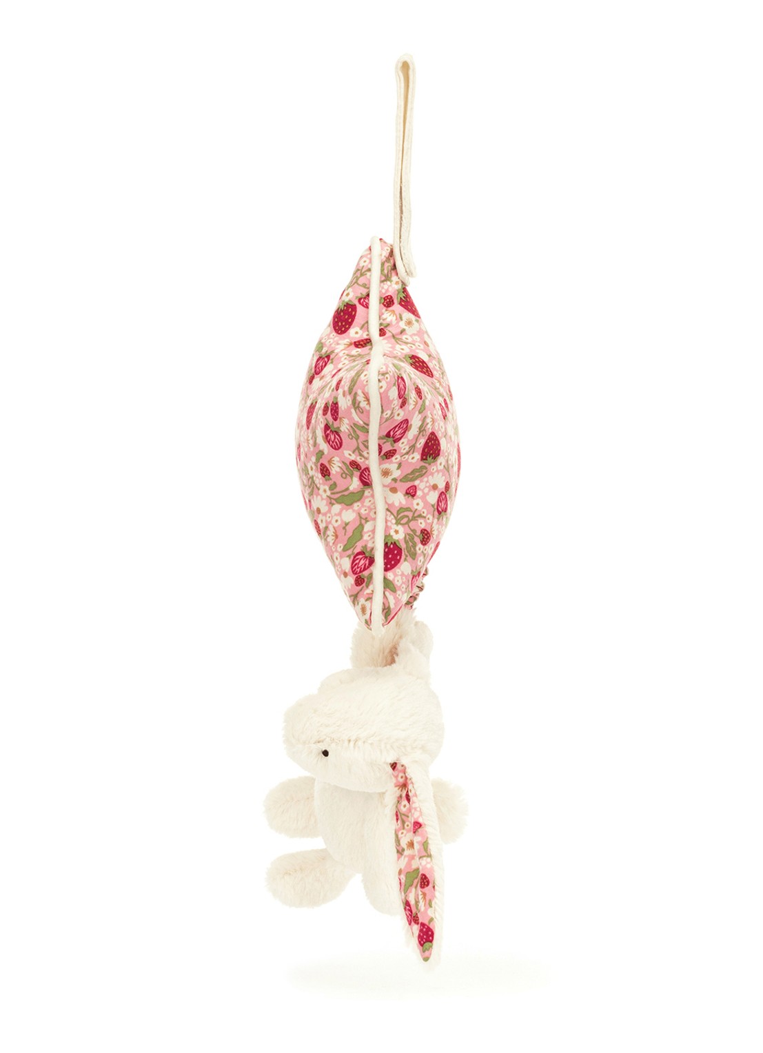 Jellycat Blossom Cream Bunny 'Berry' muziekknuffel 30 cm - detail 4 roze