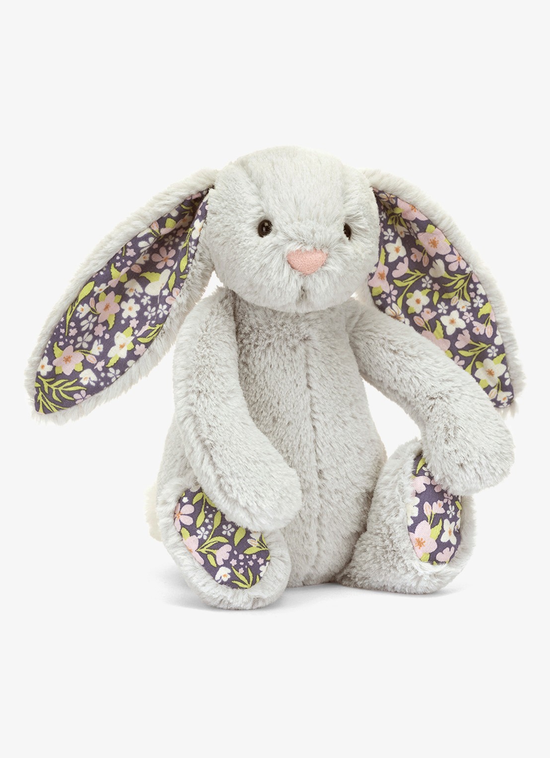 Jellycat Blossom Silver Bunny 'Bloom' knuffel 18 cm  - voorkant 2 multicolor