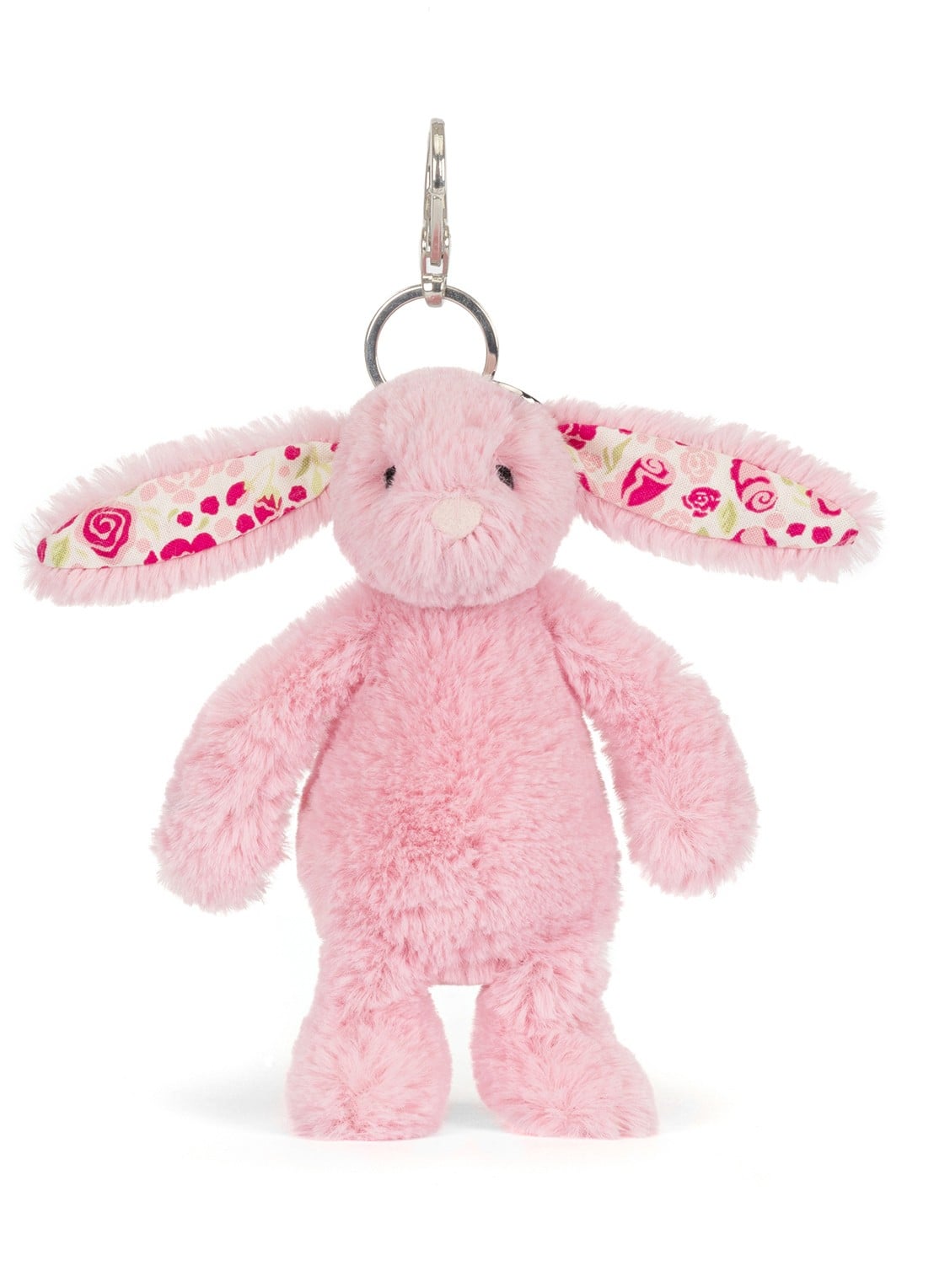 Jellycat Blushkin Blossom Bunny Bag Charm tasbedel - detail roze