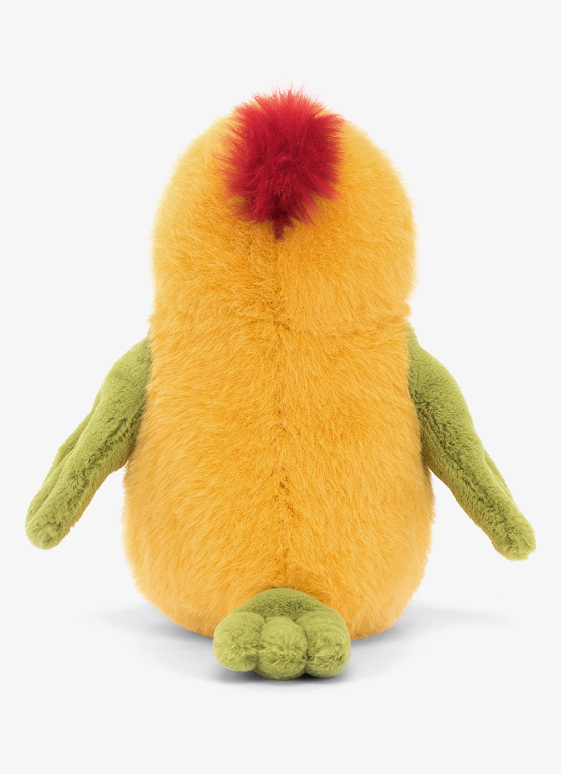 Jellycat Budgeby Parrot knuffel 26 cm - achterkant 3 geel