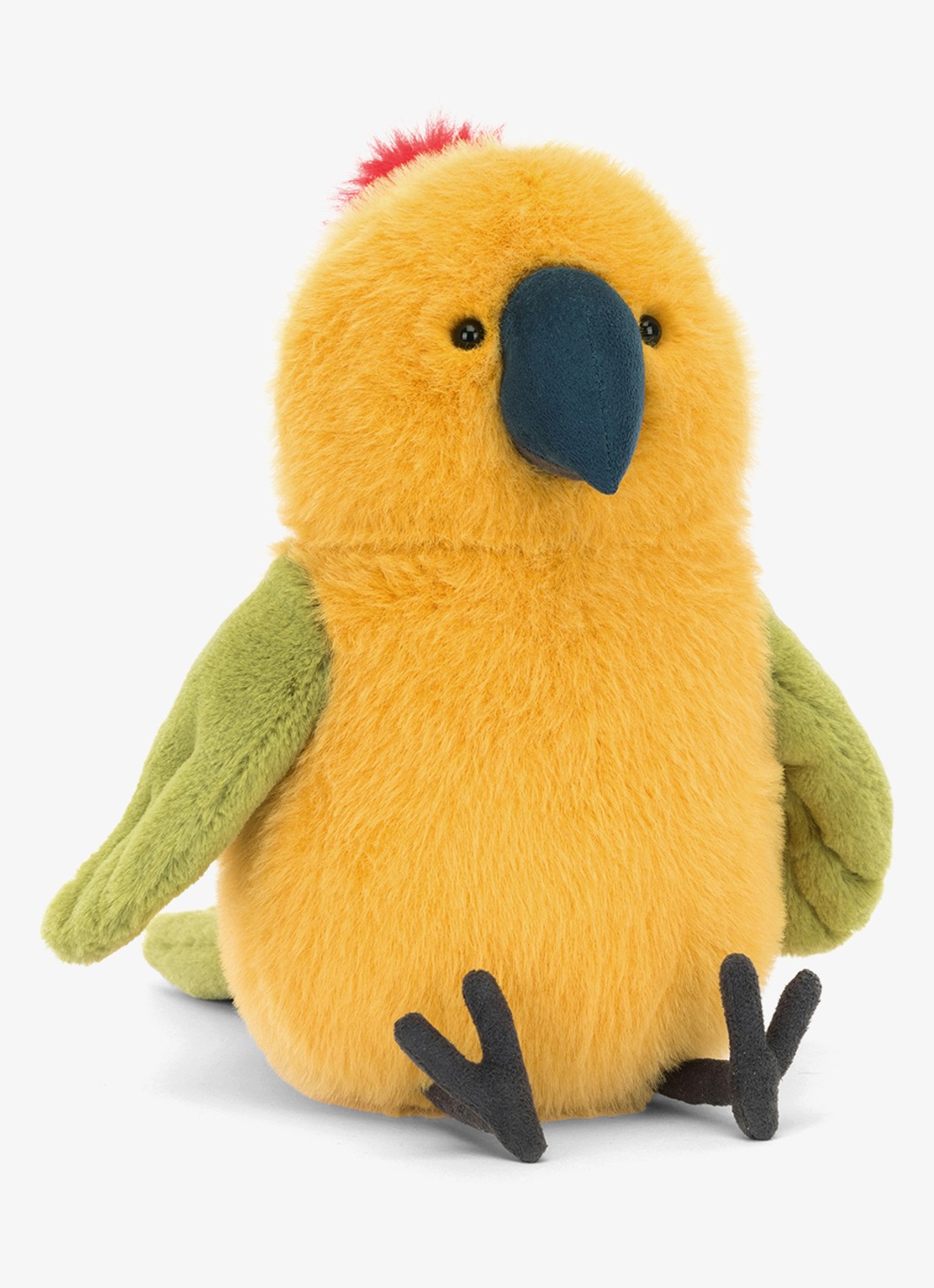 Jellycat Budgeby Parrot knuffel 26 cm - voorkant 4 geel