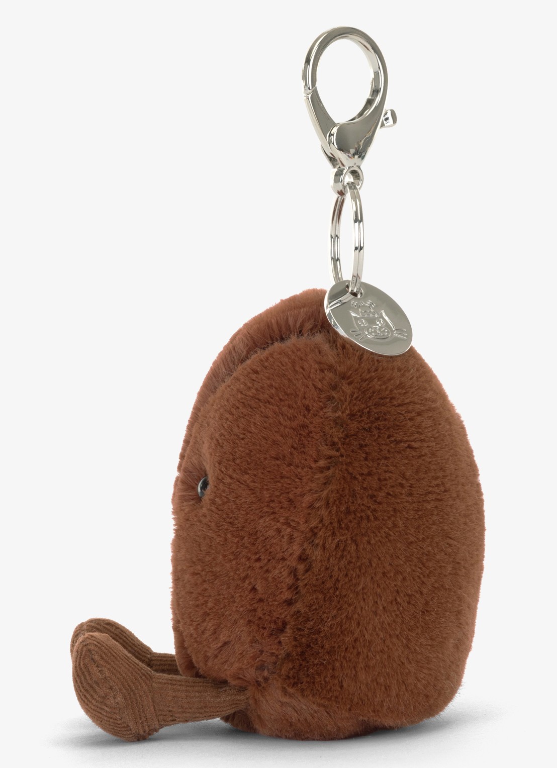 Jellycat Coffee Bean Bag Charm tasbedel - achterkant 3 bruin