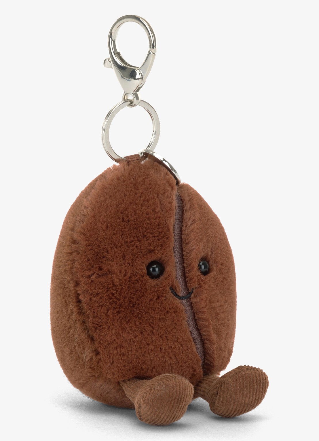 Jellycat Coffee Bean Bag Charm tasbedel - voorkant bruin