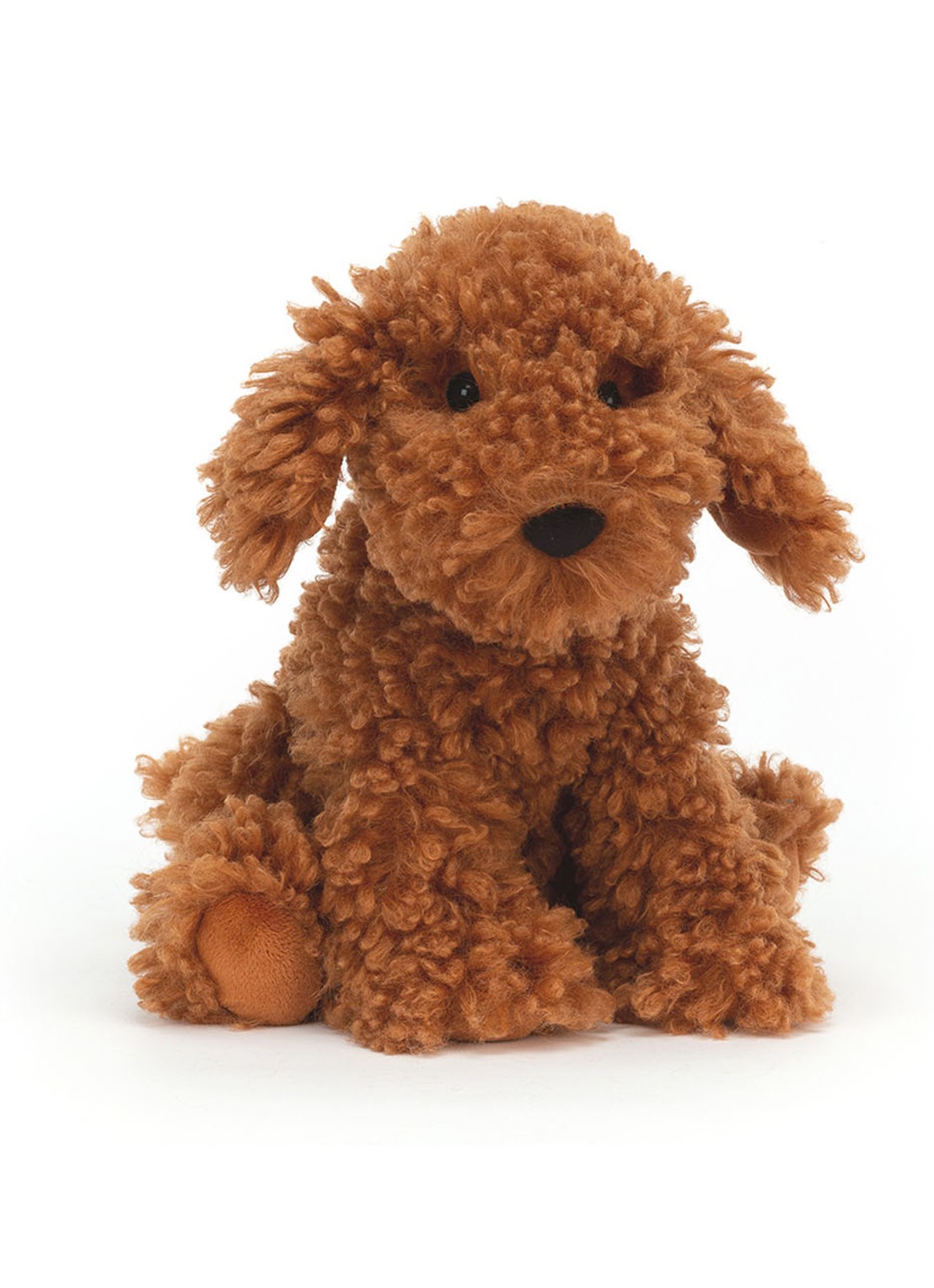 Jellycat Cooper Doodle Dog knuffel 23 cm - voorkant 2 lichtbruin