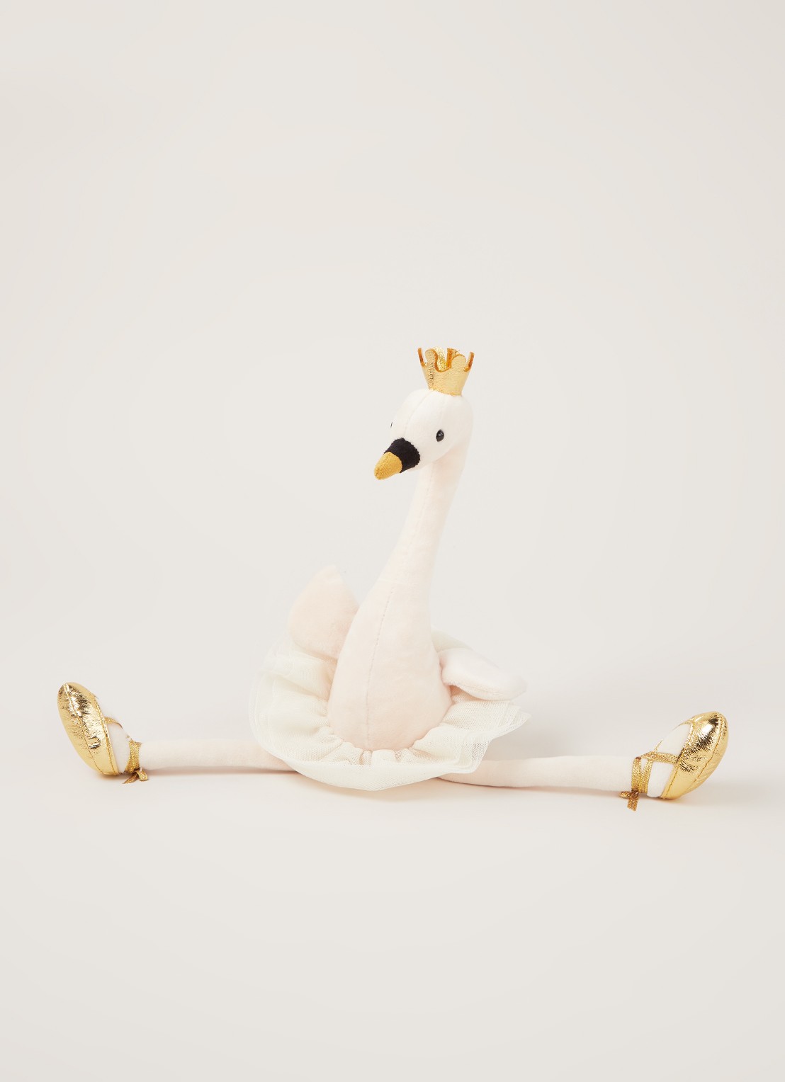 Jellycat Fancy zwaan knuffel 40 cm - voorkant 2 wit