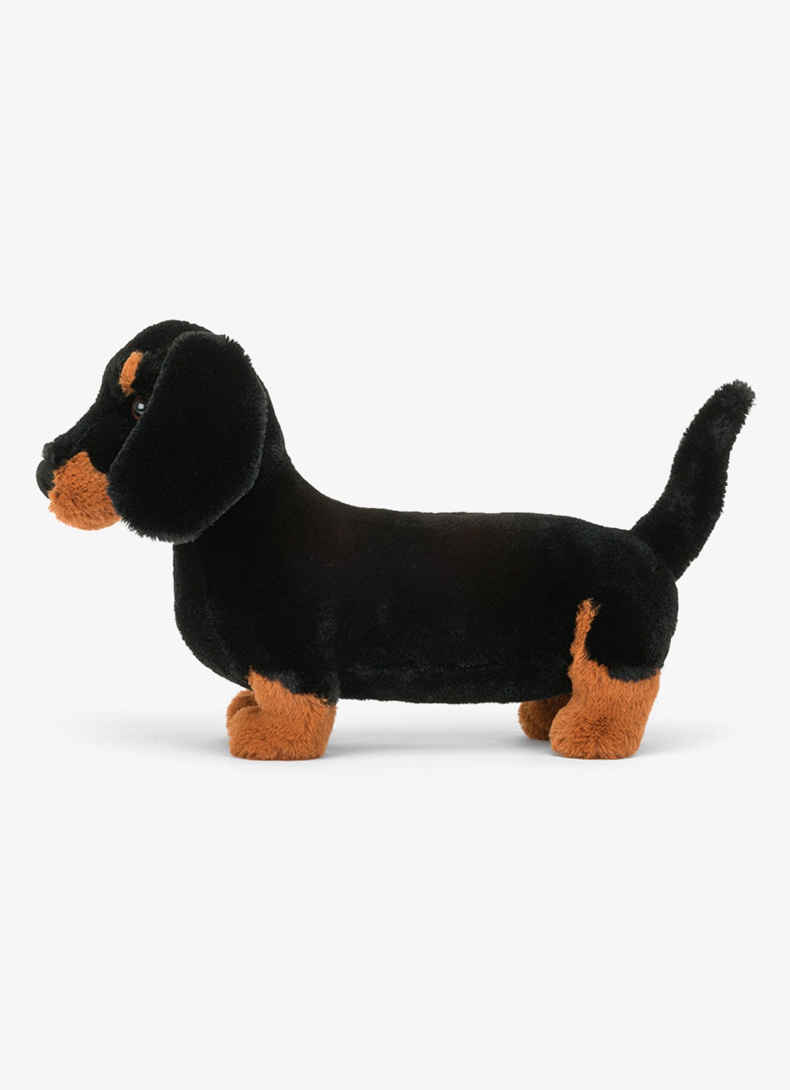 Jellycat Freddie Teckel knuffel 17 cm - detail zwart