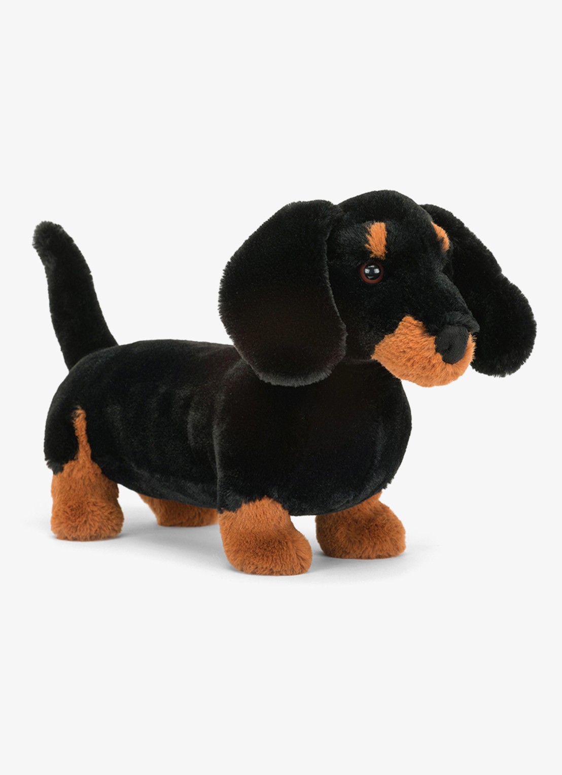 Jellycat Freddie Teckel knuffel 17 cm - voorkant 2 zwart