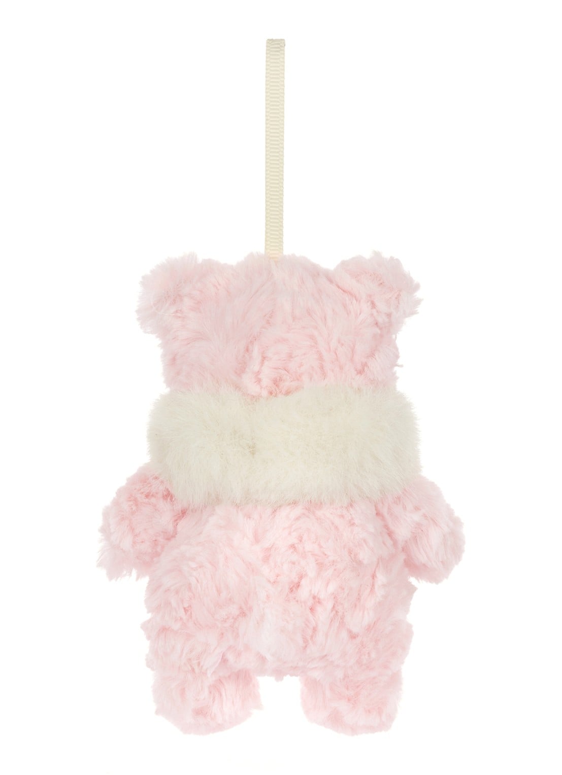 Jellycat Leola Bear Winter Warmer kersthanger 10 cm - achterkant 4 roze