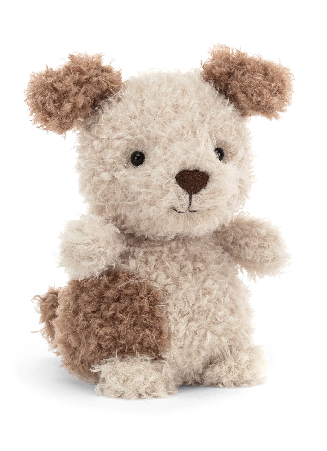 Jellycat Little Pup knuffel 18 cm  - voorkant 3 beige