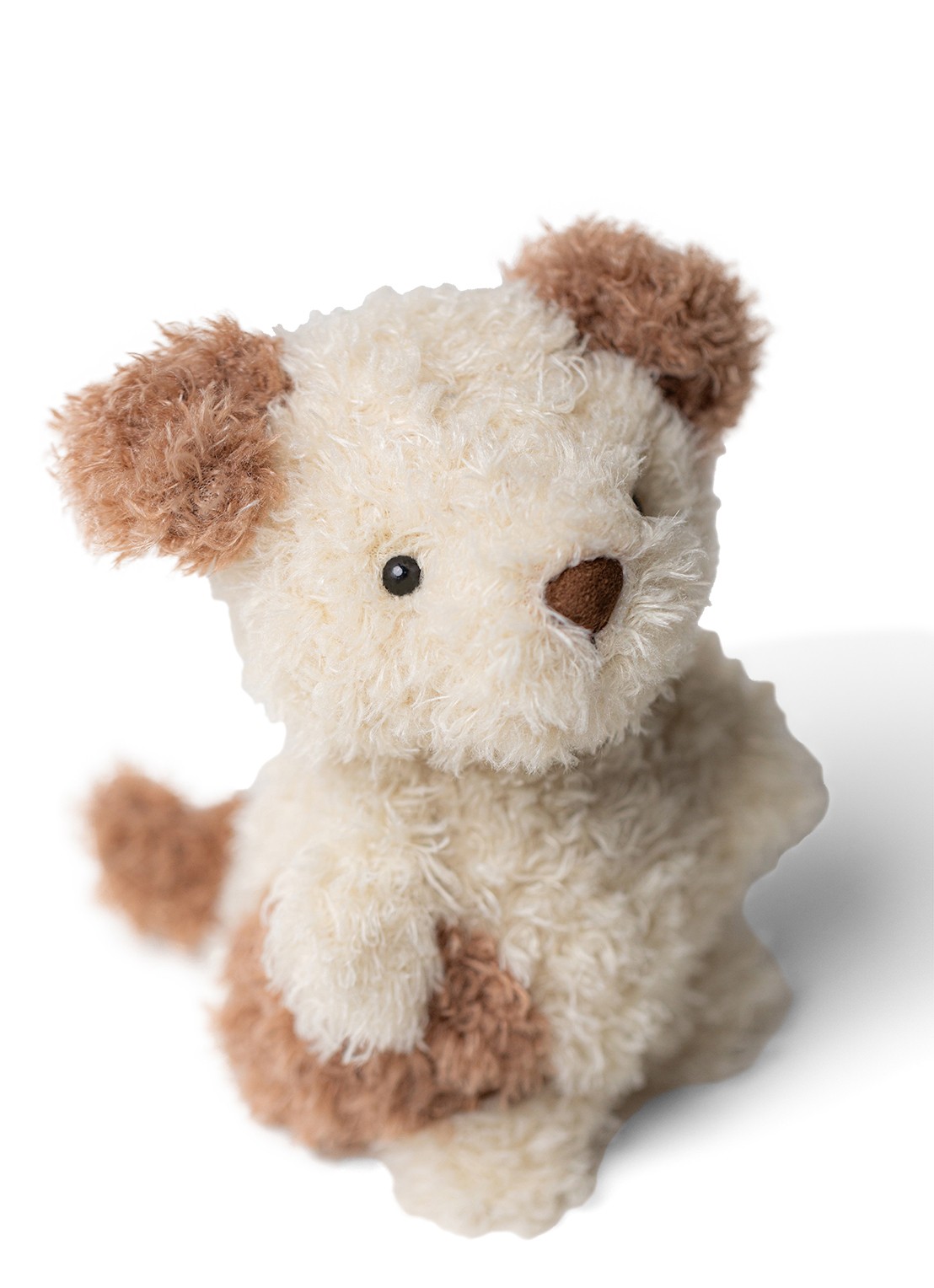 Jellycat Little Pup knuffel 18 cm  - voorkant 4 beige