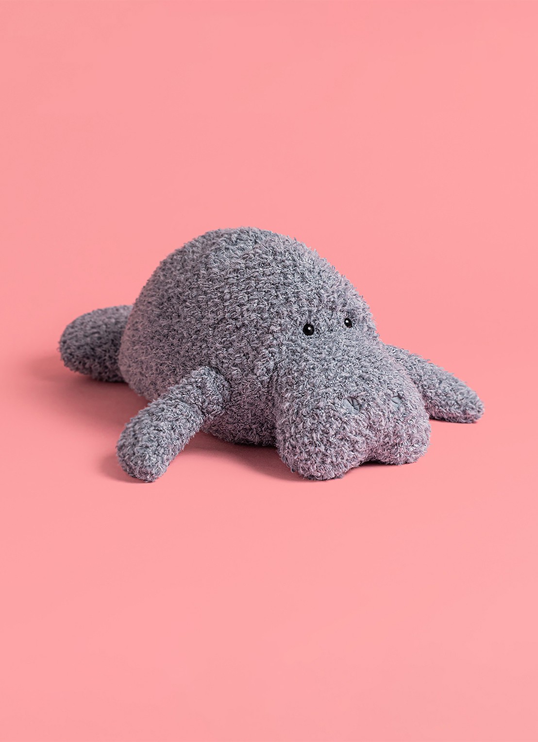 Jellycat Maffles Manatee knuffel 19 cm - detail 3 grijs