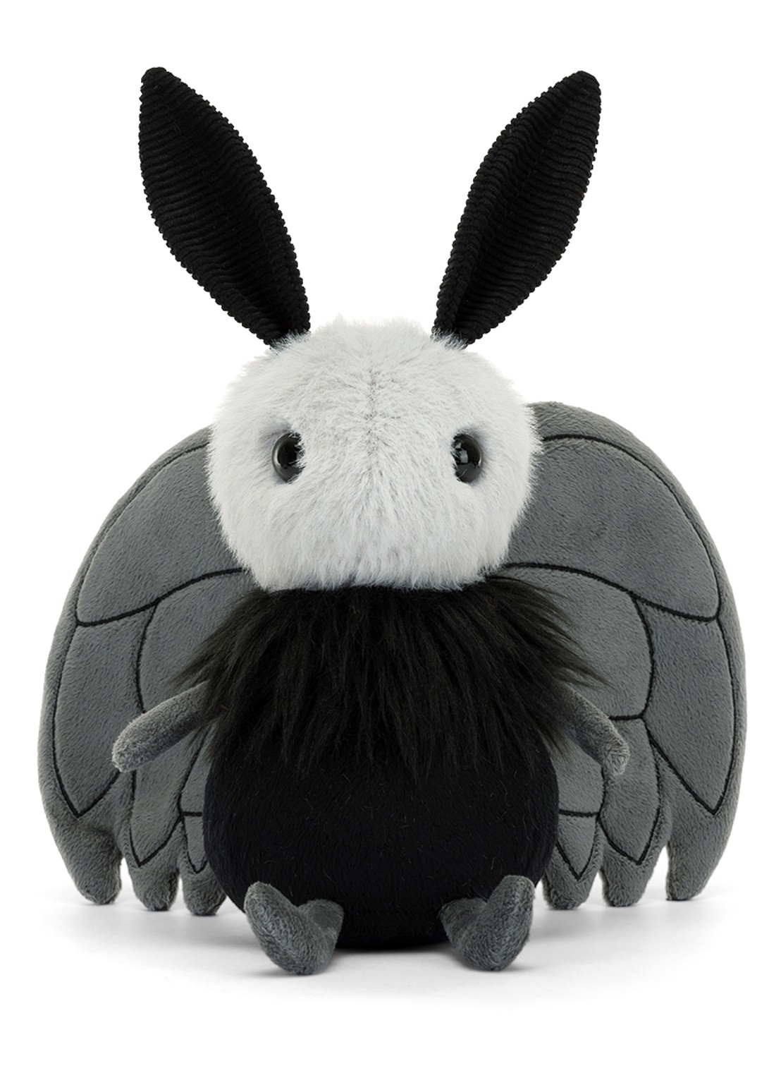 Jellycat Miff Mothman knuffel 21 cm - detail zwart