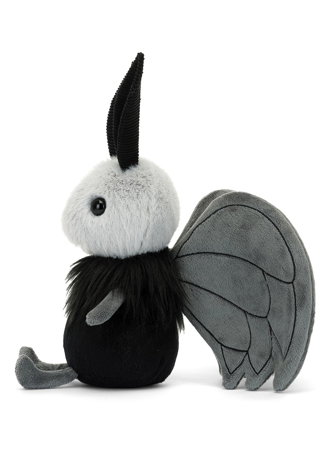 Jellycat Miff Mothman knuffel 21 cm - detail 2 zwart