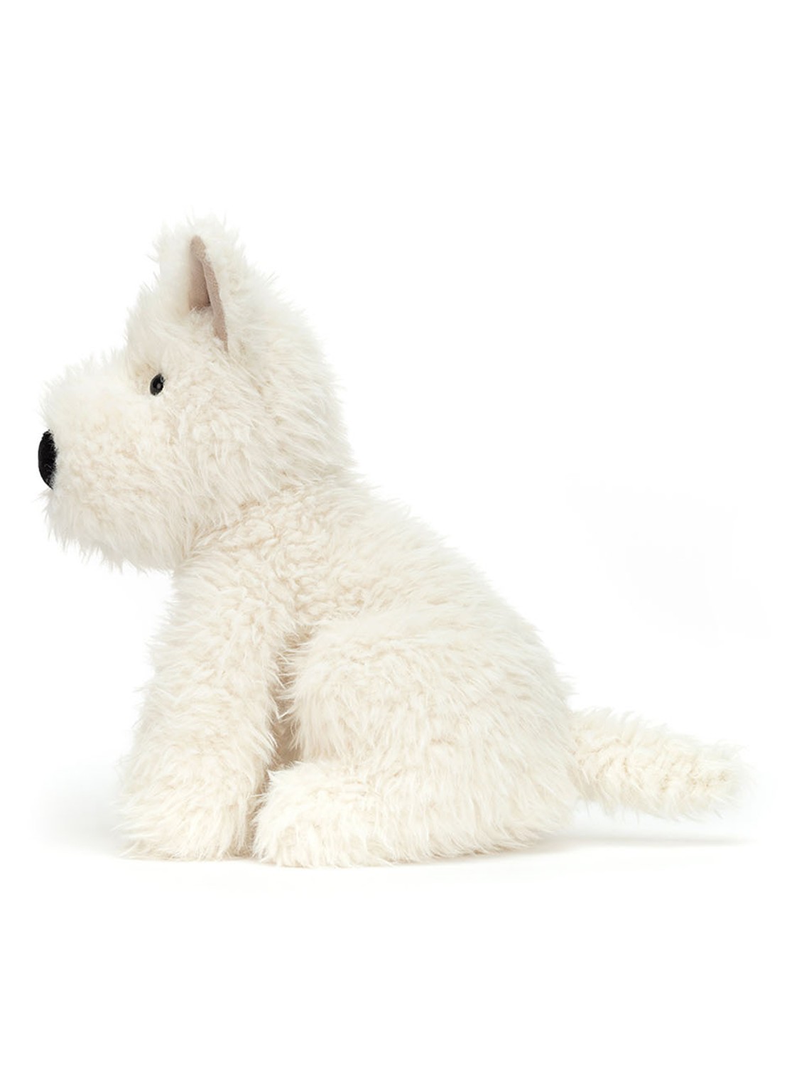 Jellycat Munro scottie dog knuffel 23 cm - voorkant 2 wit