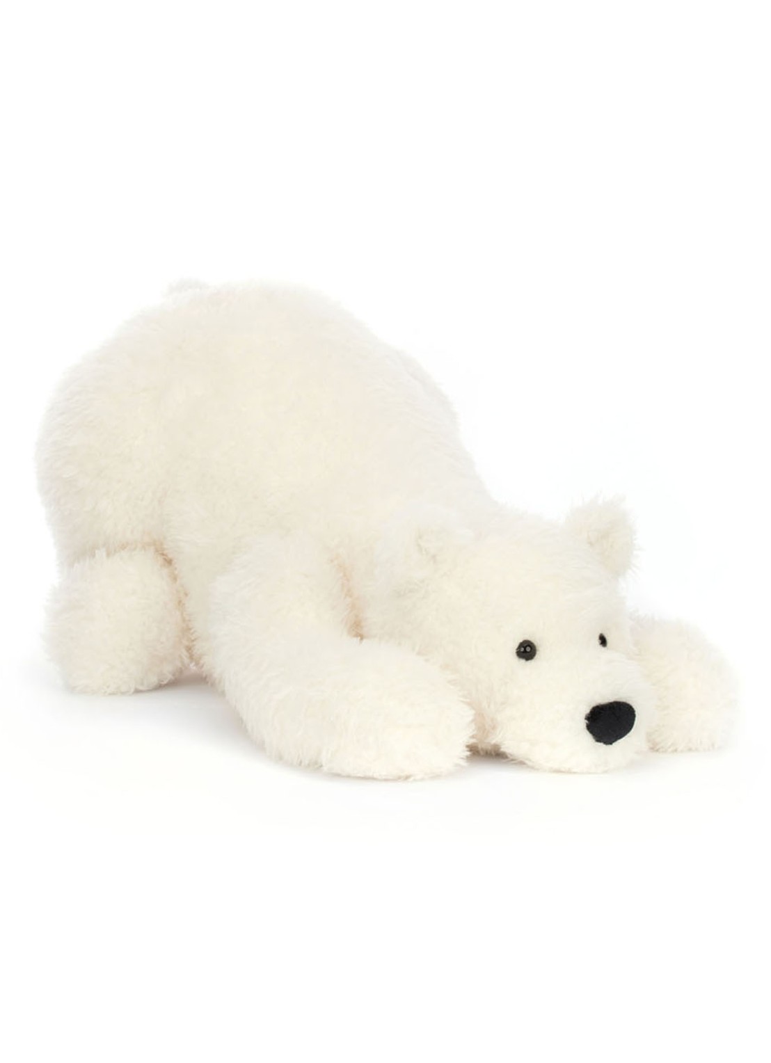 Jellycat Nozzy Polar Bear knuffel 21 cm  - voorkant wit