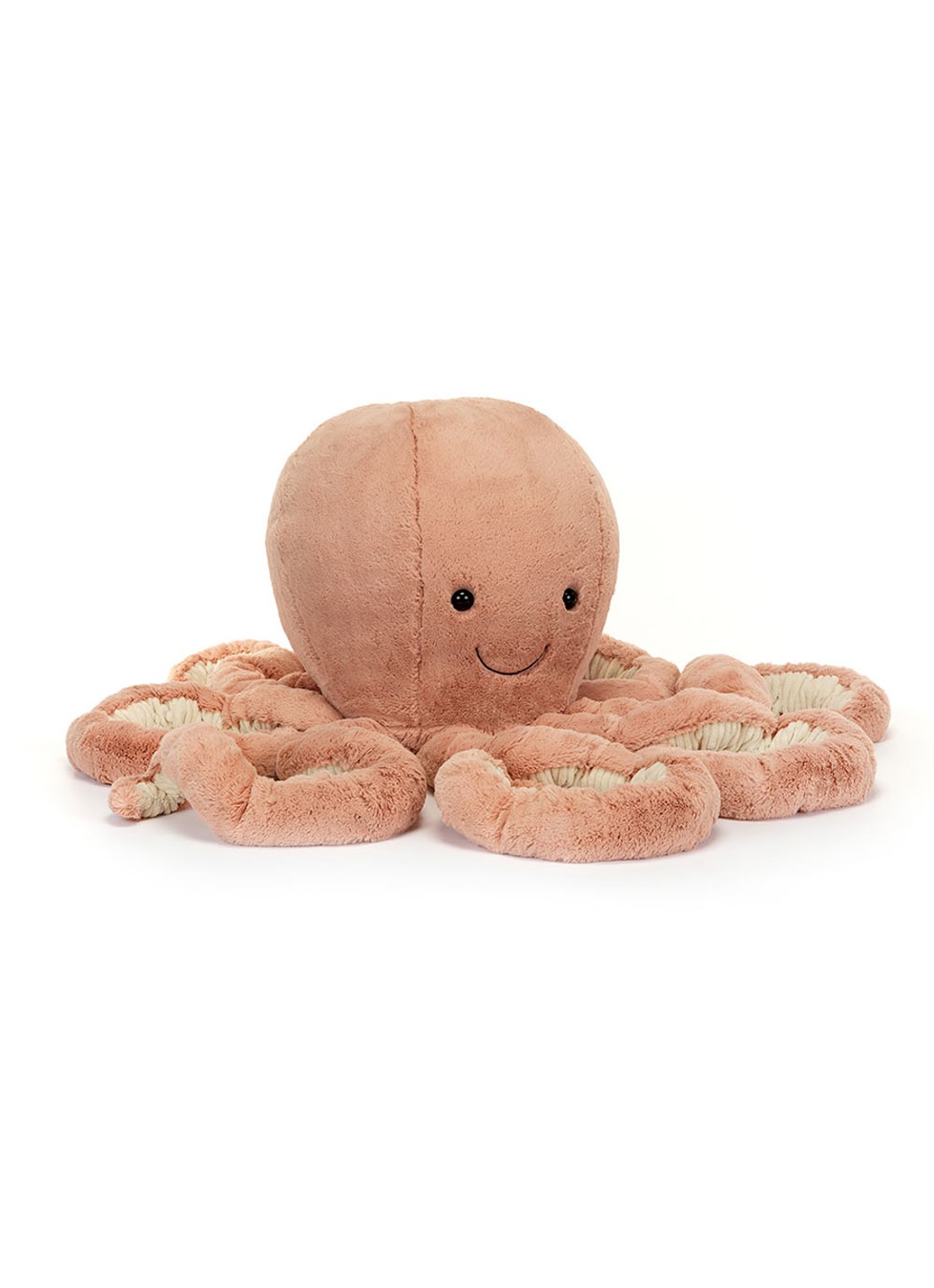 Jellycat Odell Octopus knuffel 140 cm - voorkant 3 oudroze