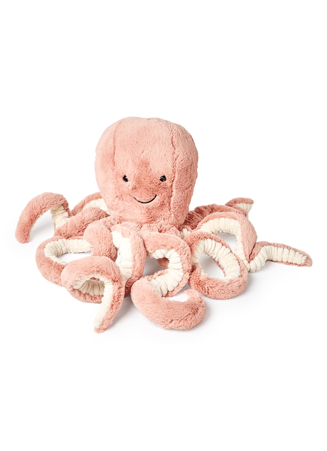 Jellycat Odell Octopus knuffel 49 cm - voorkant zalmroze