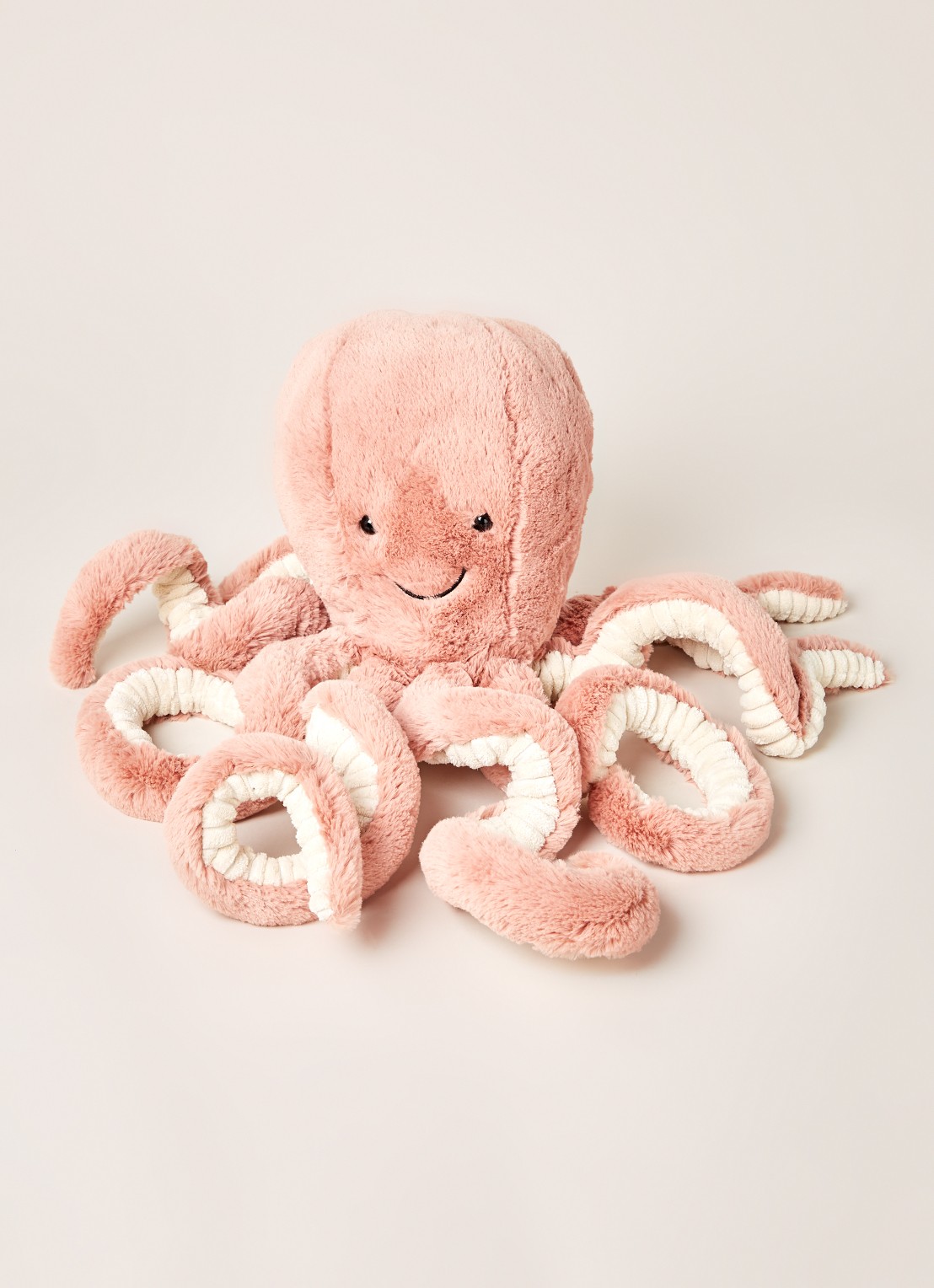 Jellycat Odell Octopus knuffel 49 cm - voorkant 2 zalmroze