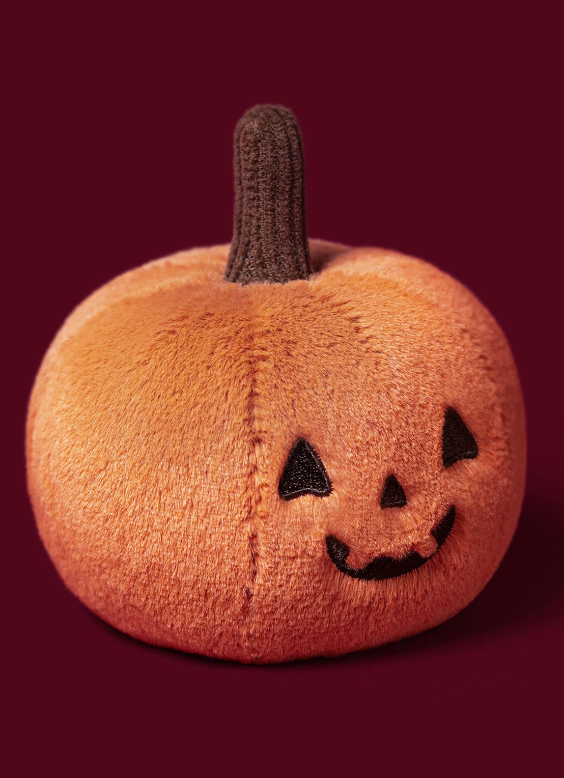 Jellycat Ooky Jack O Lantern knuffel 10 cm  - voorkant 6 oranje