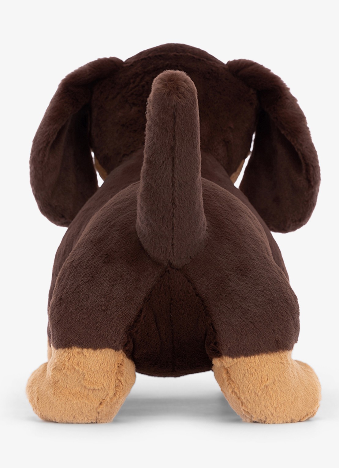 Jellycat Otto Sausage Dog knuffel 19 cm - achterkant 4 multicolor