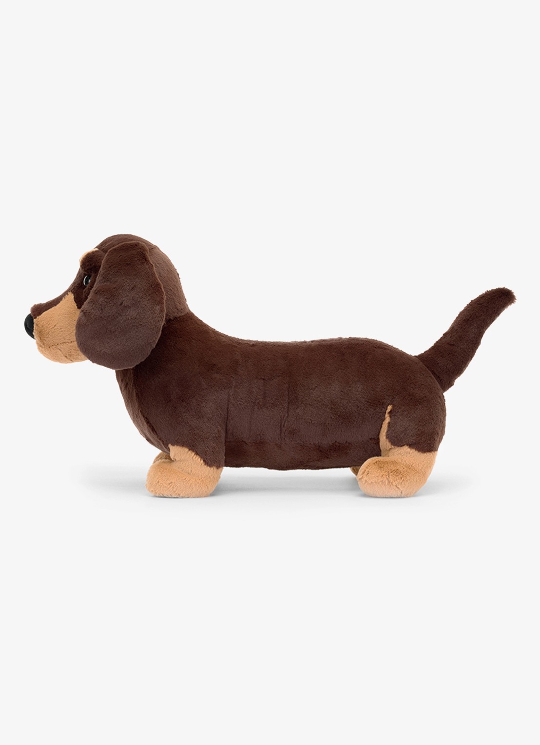 Jellycat Otto Sausage Dog knuffel 19 cm - detail multicolor