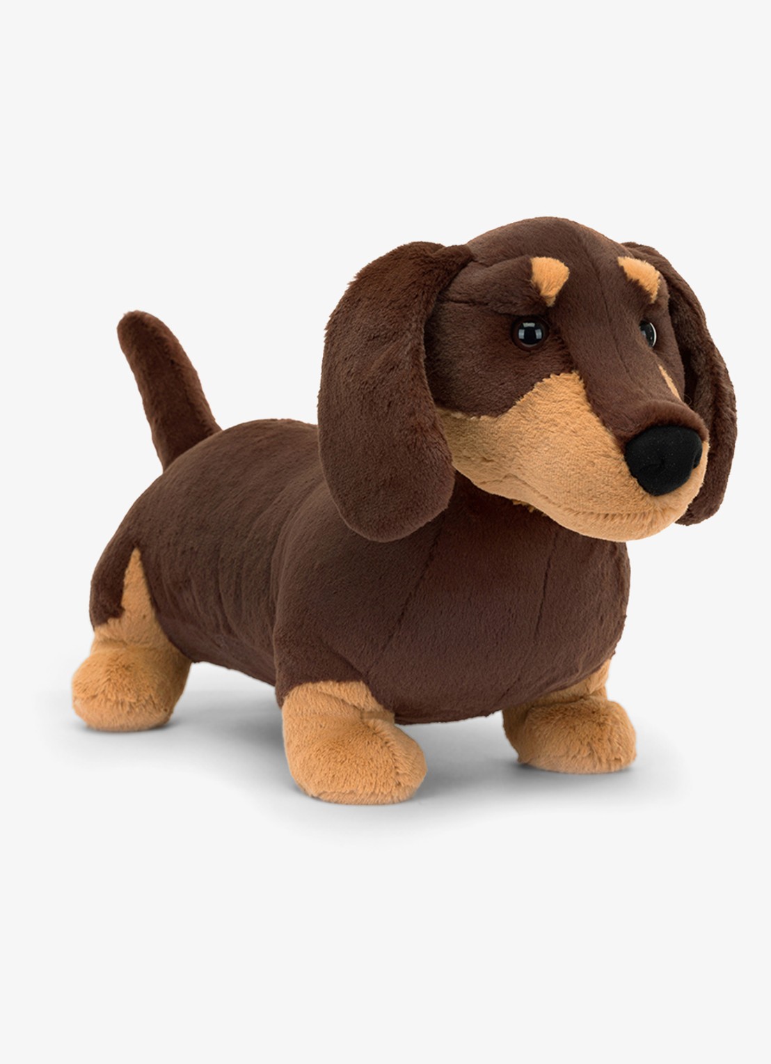 Jellycat Otto Sausage Dog knuffel 19 cm - voorkant 2 multicolor