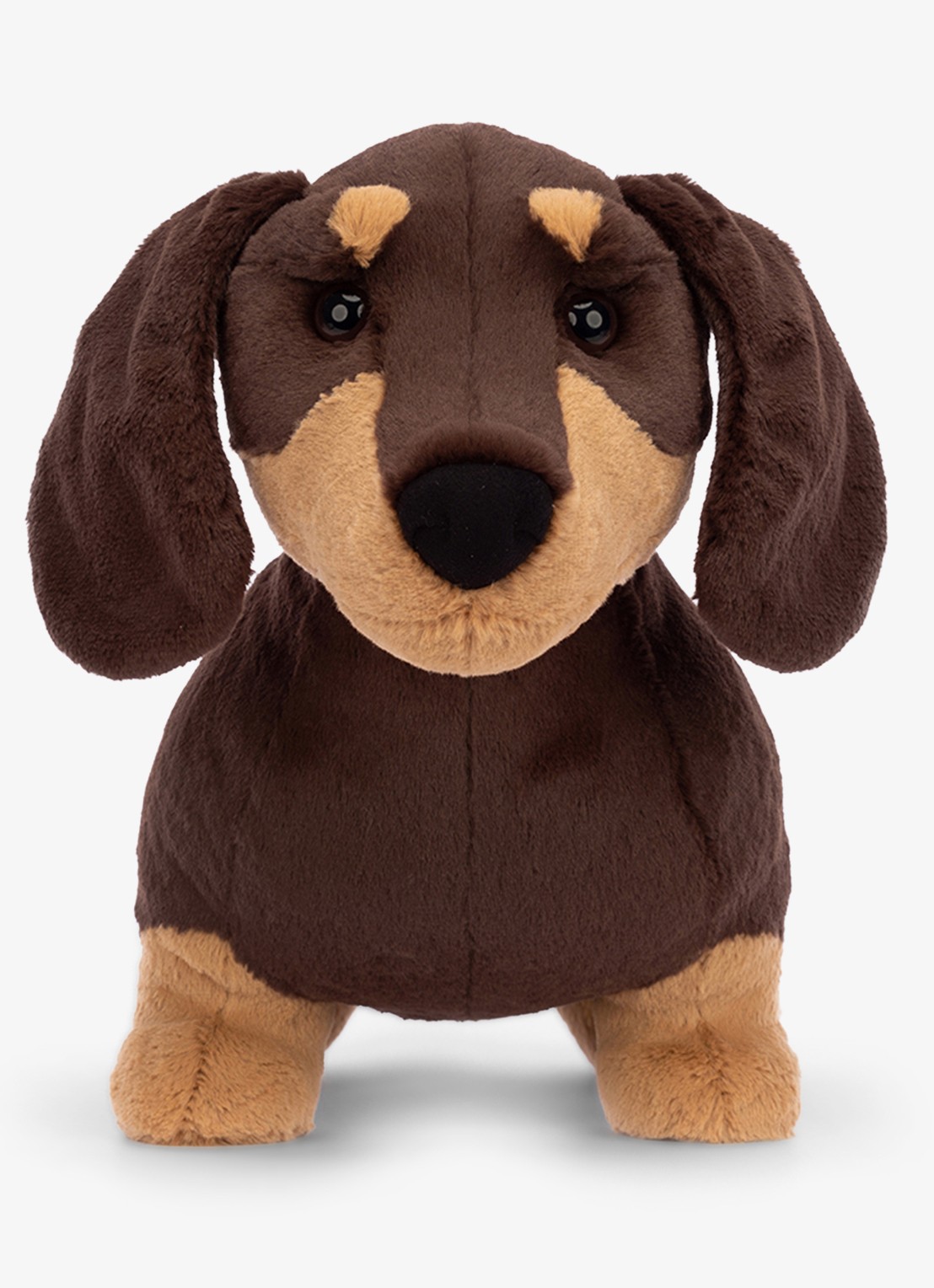 Jellycat Otto Sausage Dog knuffel 19 cm - voorkant 3 multicolor