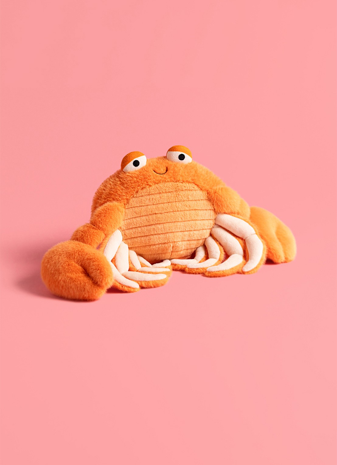 Jellycat Pinchsnap Crab knuffel 17 cm - voorkant 2 multicolor