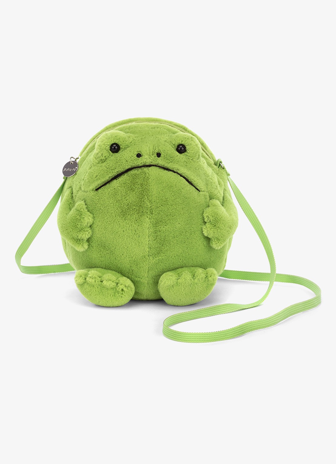 Jellycat Ricky Rain Frog knuffeltas 17 cm - voorkant 2 multicolor