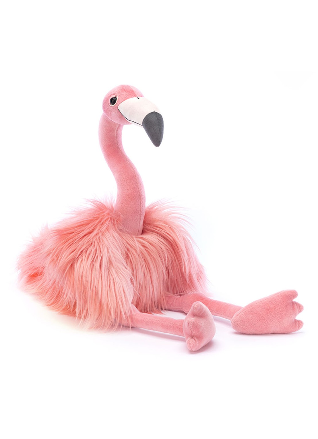 Jellycat Rosario Flamingo knuffel 48 cm - voorkant lichtroze