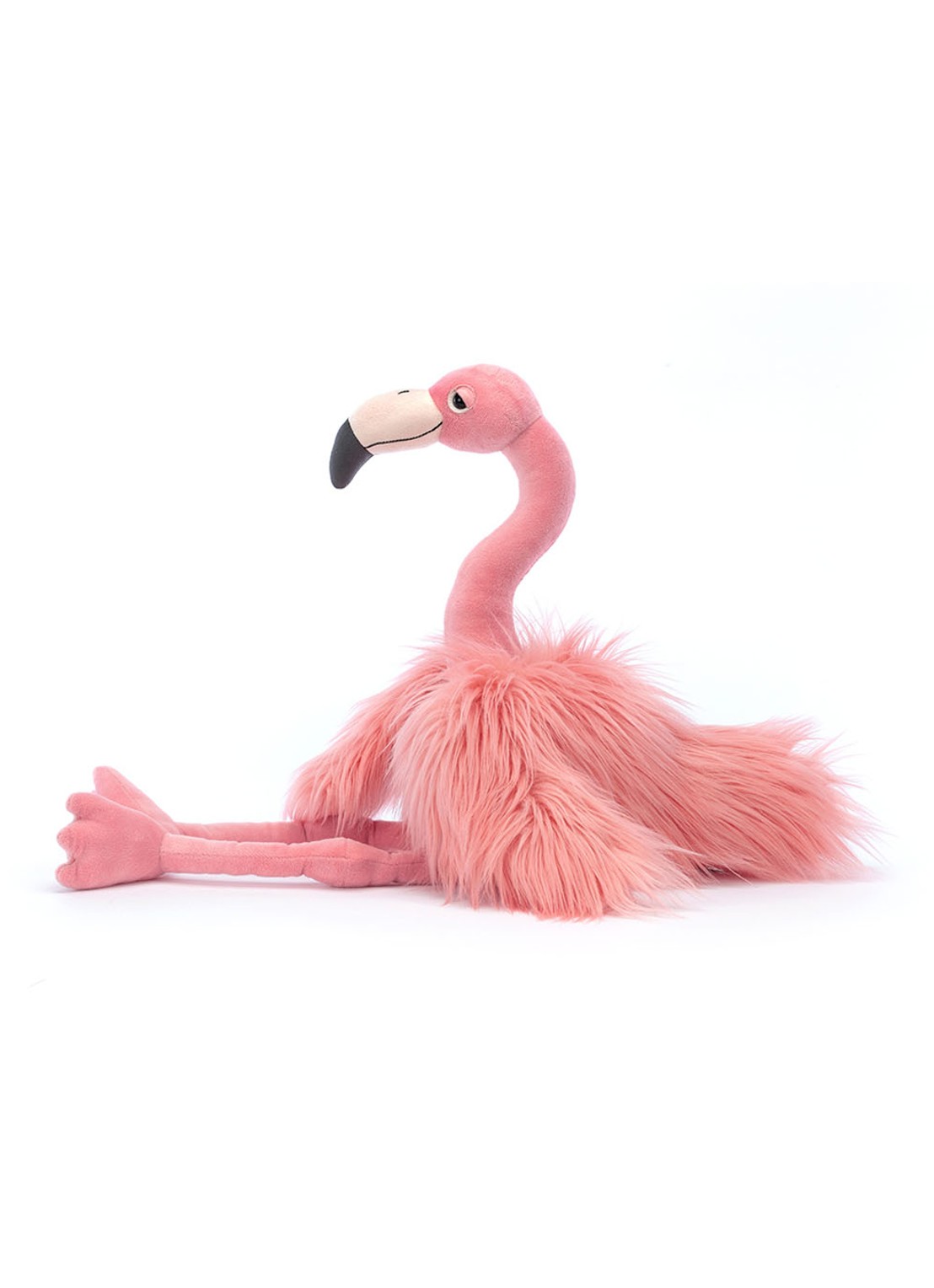 Jellycat Rosario Flamingo knuffel 48 cm - voorkant 2 lichtroze