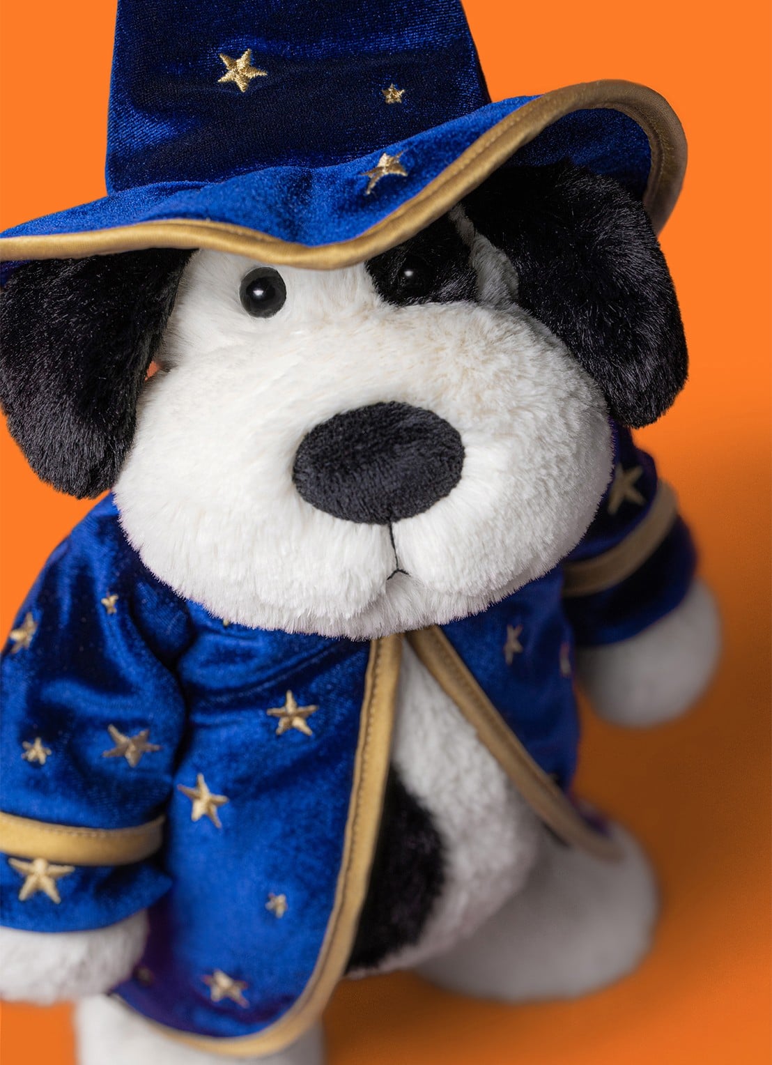 Jellycat Rufferty Puppy Wizard Outfit knuffel 31 cm - detail 2 donkerblauw