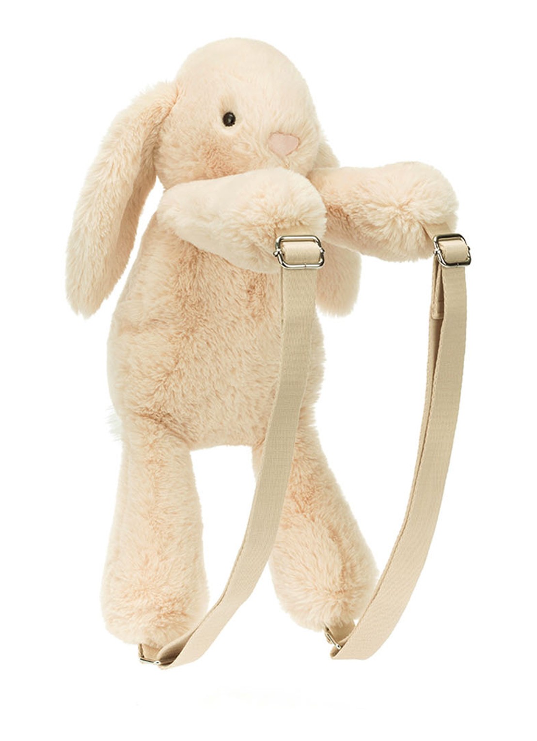 Jellycat Smudge Rabbit knuffelrugzak 43 cm - voorkant multicolor