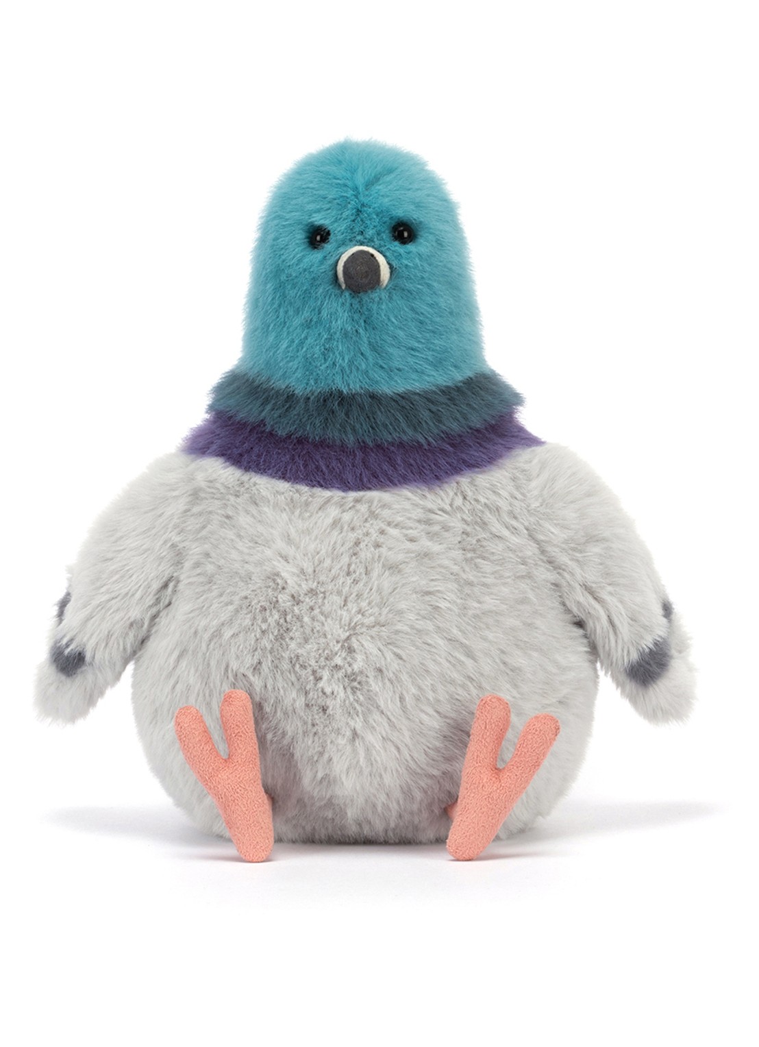 Jellycat Strutton Pigeon knuffel 22 cm  - voorkant blauw