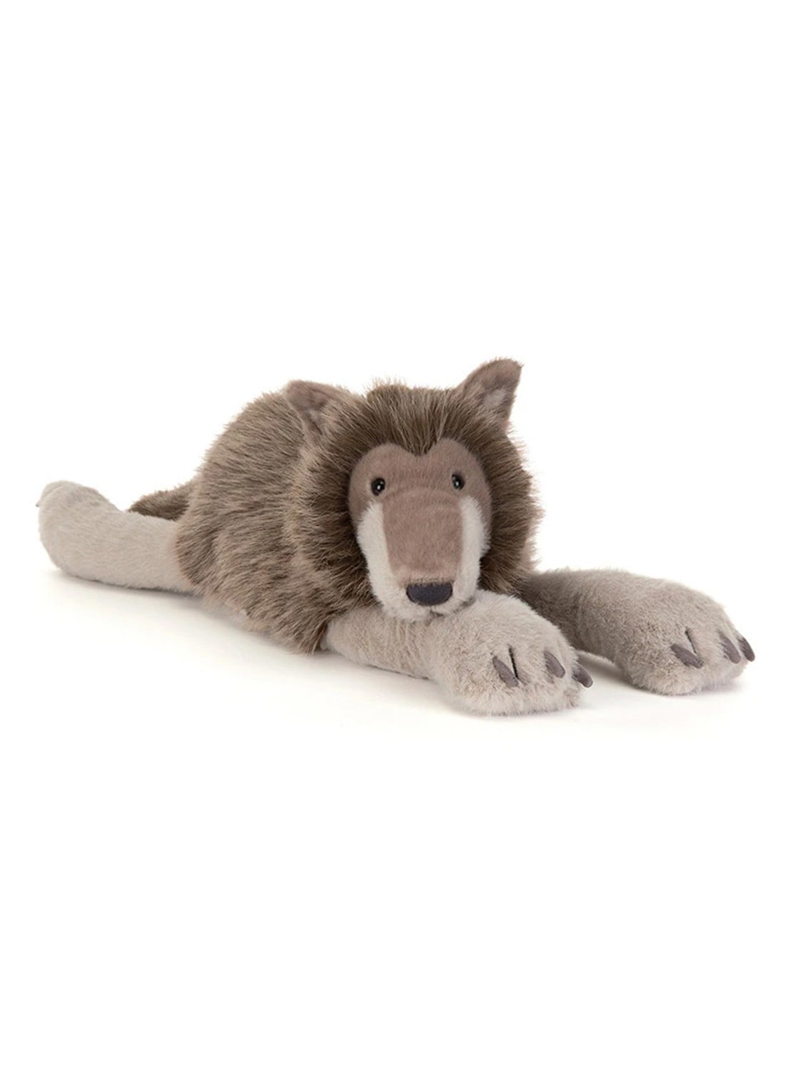 Jellycat Ulrich Wolf knuffel 19 cm - voorkant 3 grijs