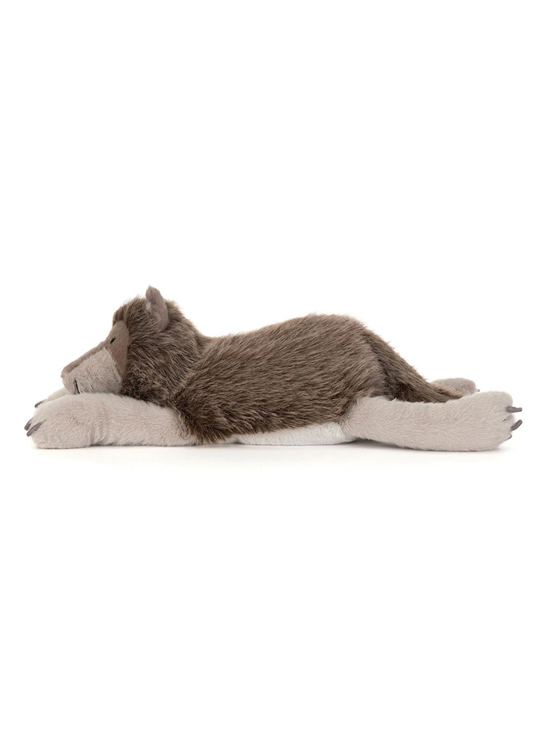 Jellycat Ulrich Wolf knuffel 19 cm - voorkant 4 grijs