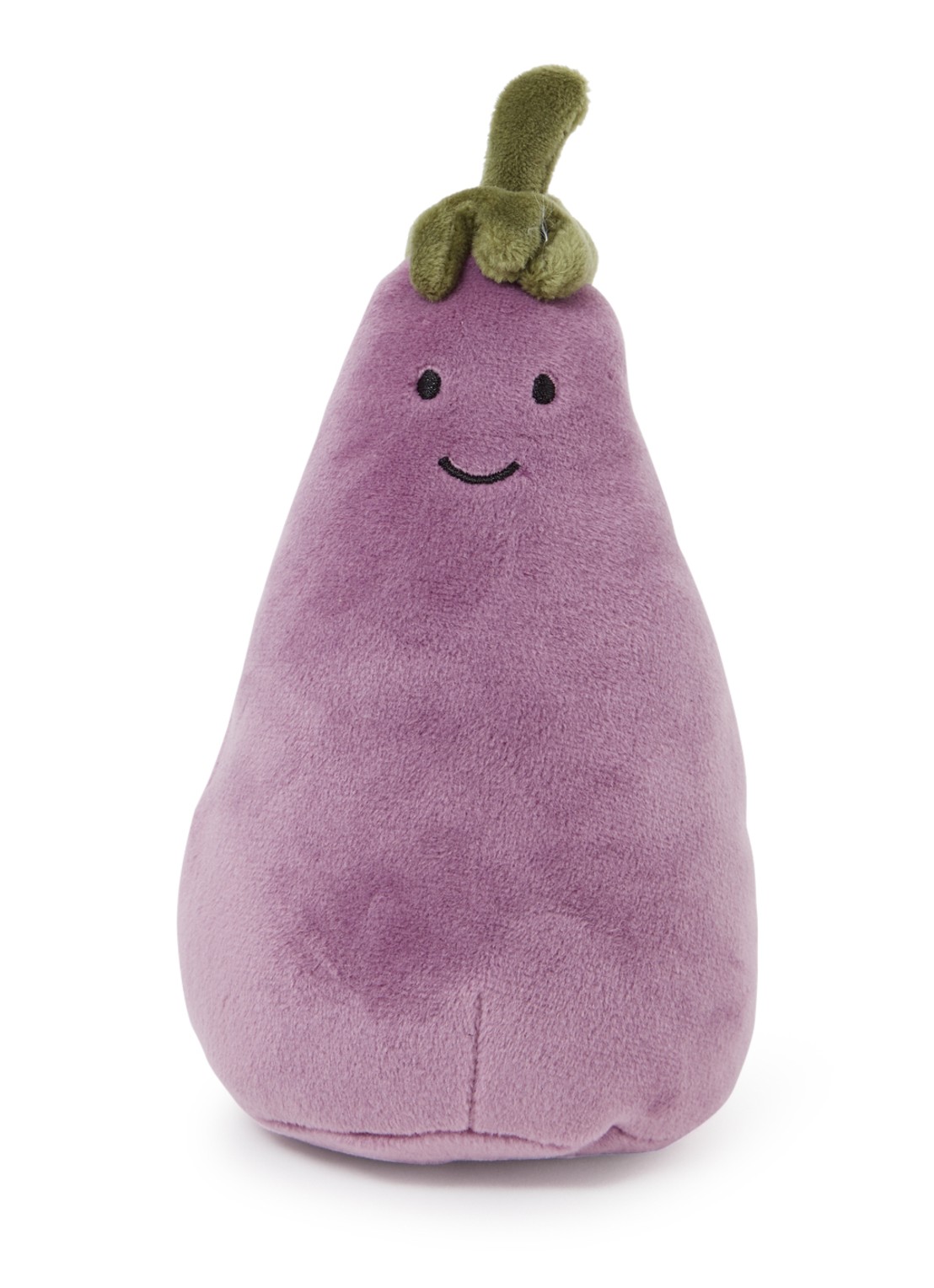 Jellycat Vivacious Vegetable Aubergine knuffel 16 cm - voorkant paars
