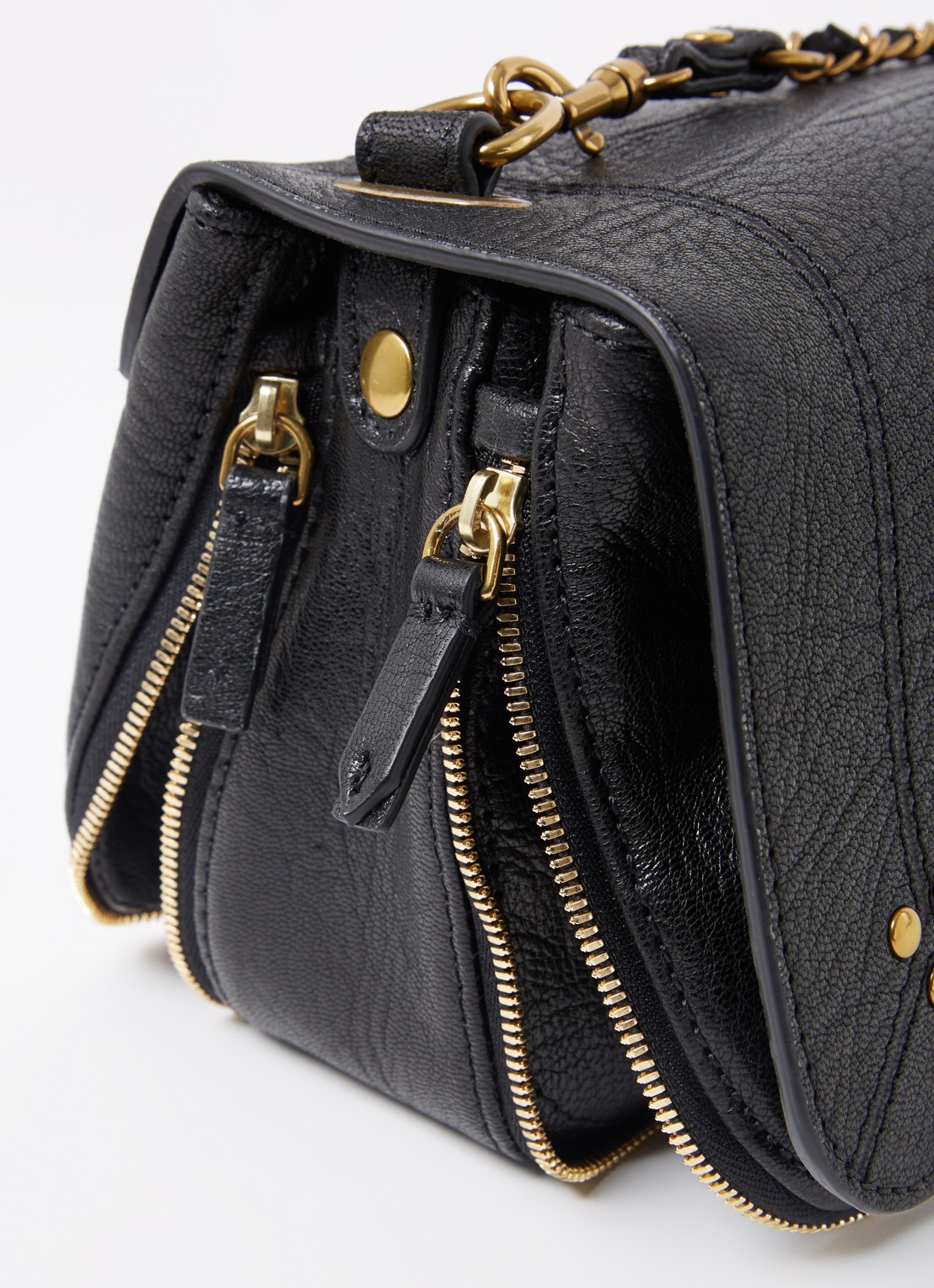 Jérôme Dreyfuss Bobi crossbodytas van geitenleer - detail 5 zwart
