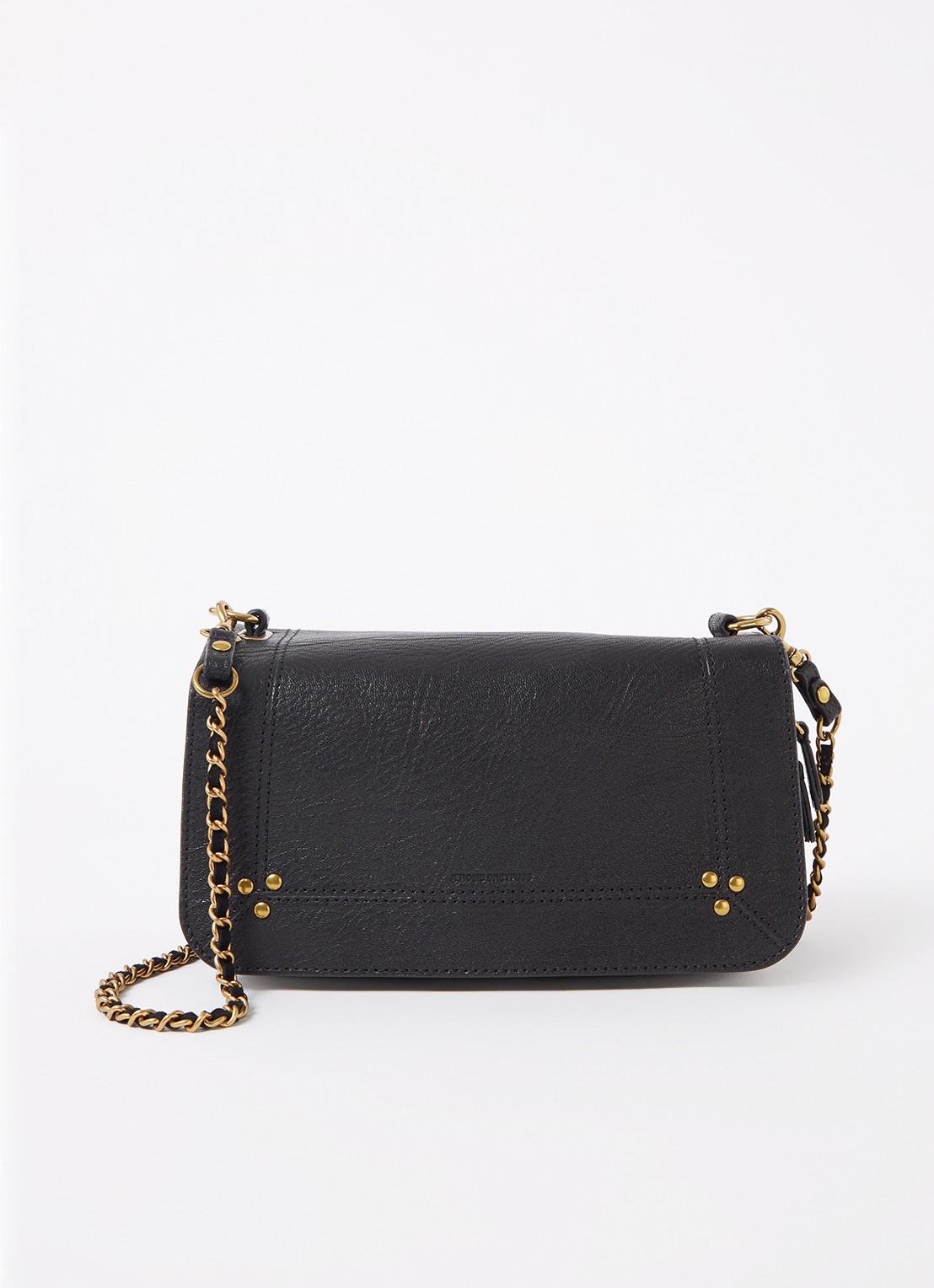 Jérôme Dreyfuss Bobi crossbodytas van geitenleer - voorkant 2 zwart