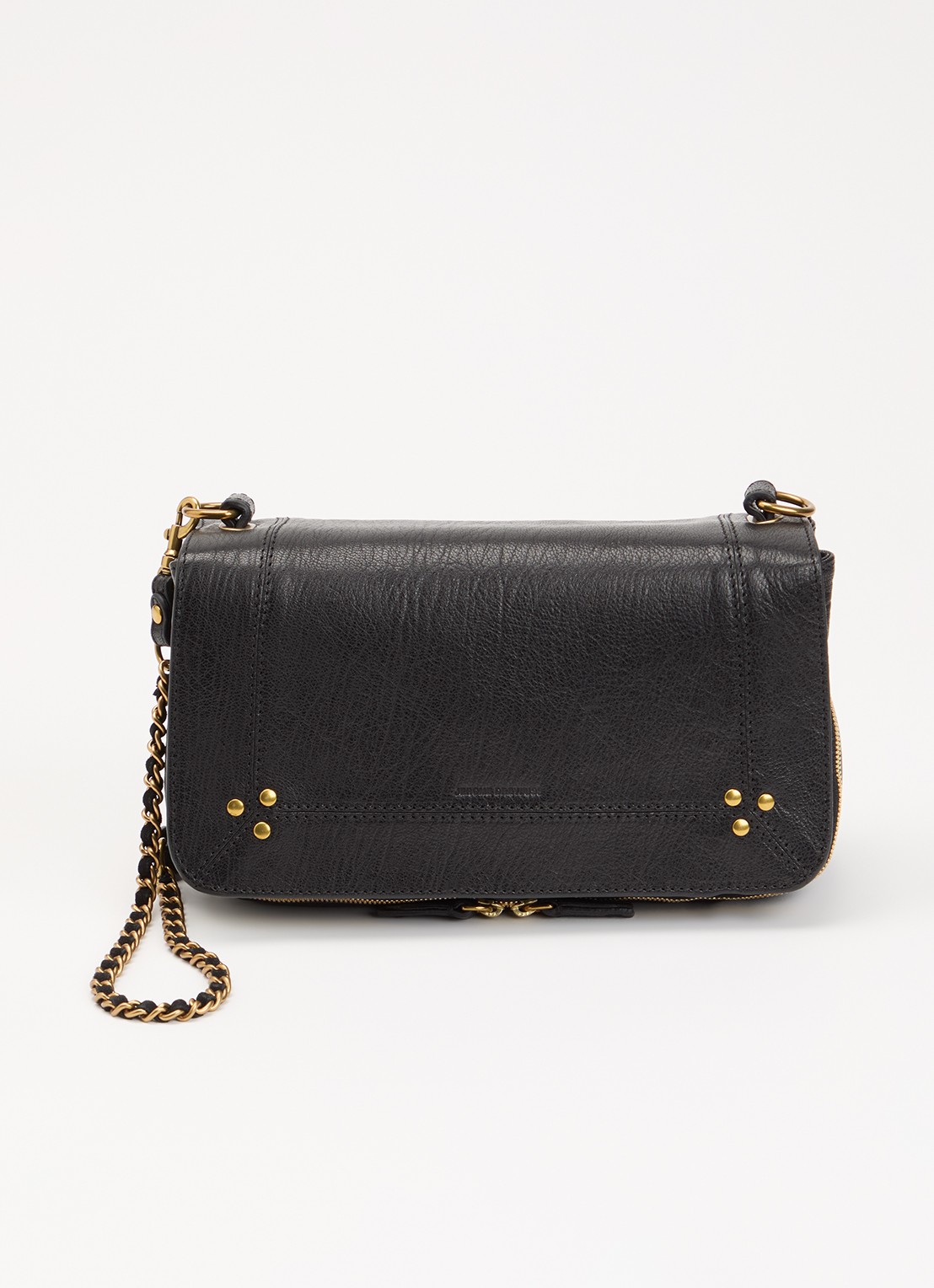 Jérôme Dreyfuss Bobi crossbodytas van geitenleer - voorkant 2 zwart