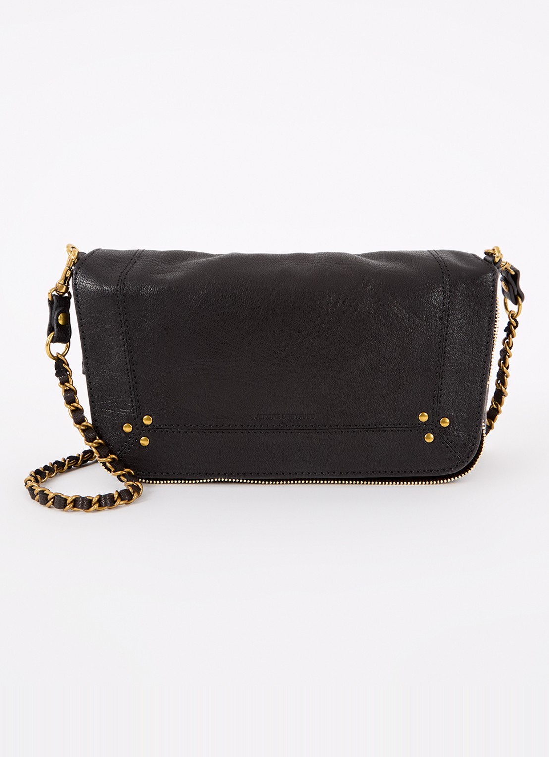 Jérôme Dreyfuss Bobi S crossbodytas van geitenleer  - voorkant 5 zwart