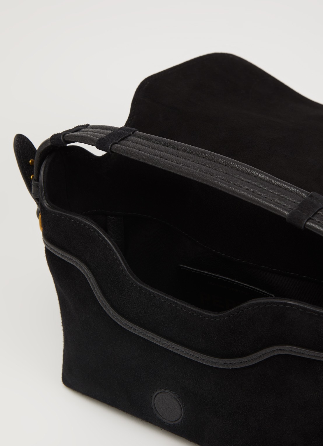 Jérôme Dreyfuss Co Petito S crossbodytas van suède met afneembare schouderriem - detail 2 zwart