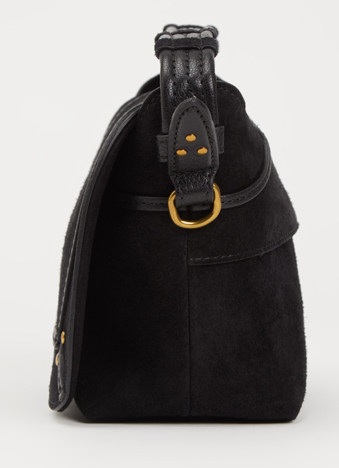 Jérôme Dreyfuss Co Petito S crossbodytas van suède met afneembare schouderriem - detail 3 zwart